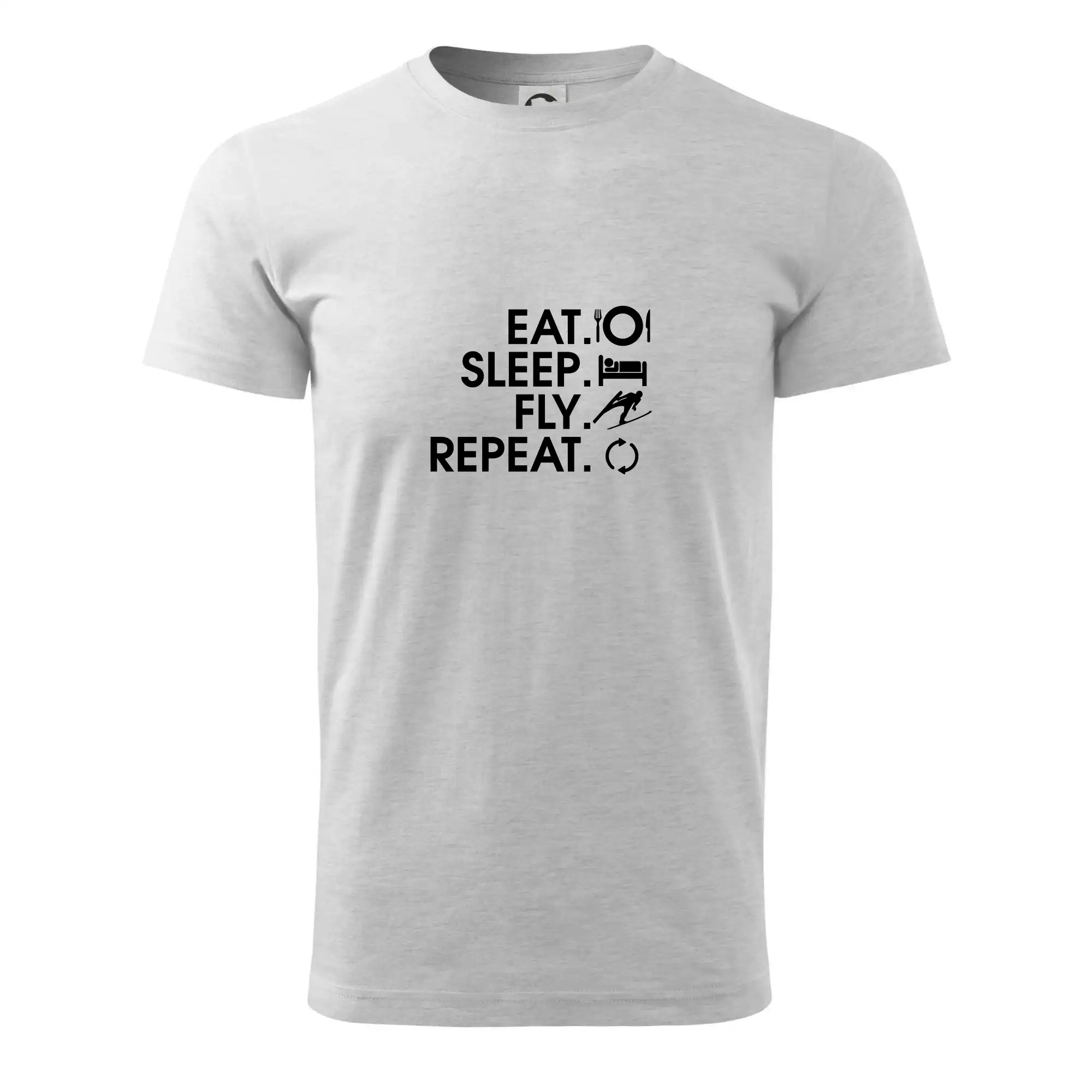 Eat sleep fly repeat - skoky na lyžích
