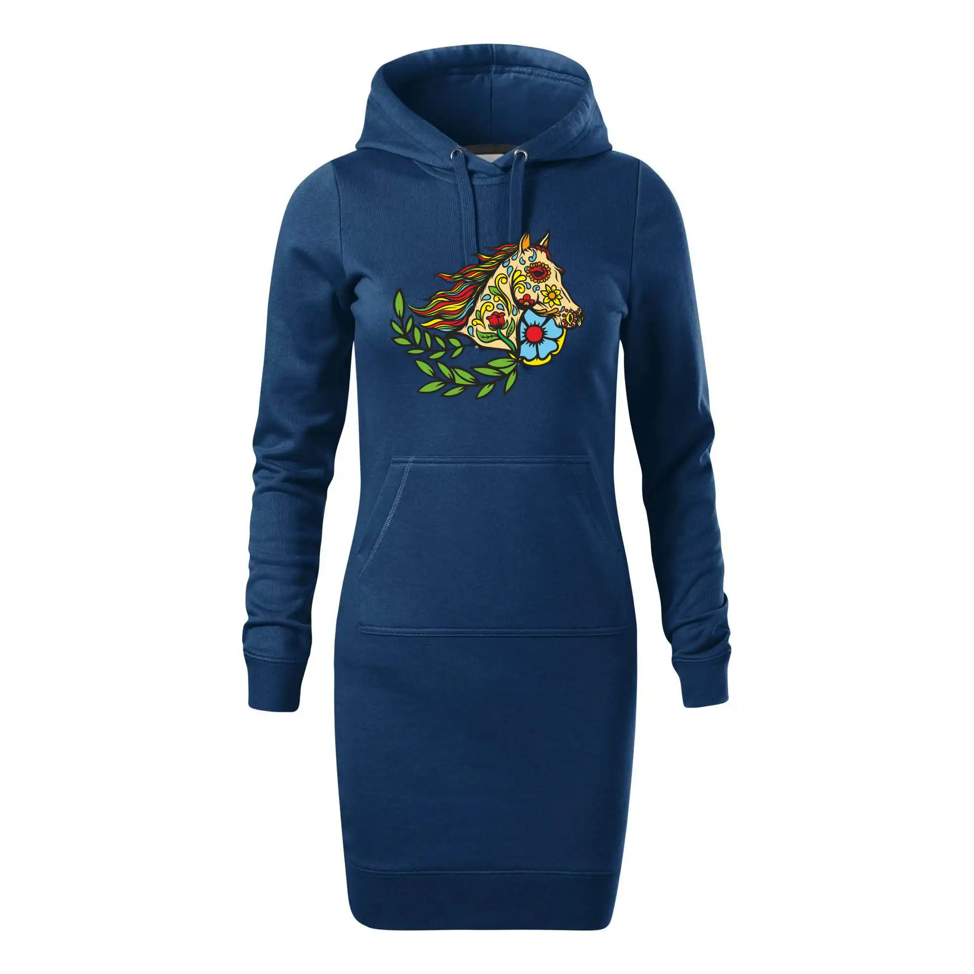 Kůň barevný s listy