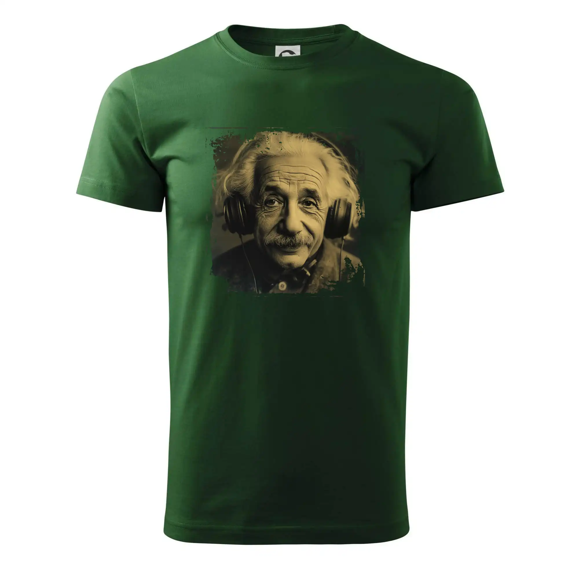 Albert se sluchátky