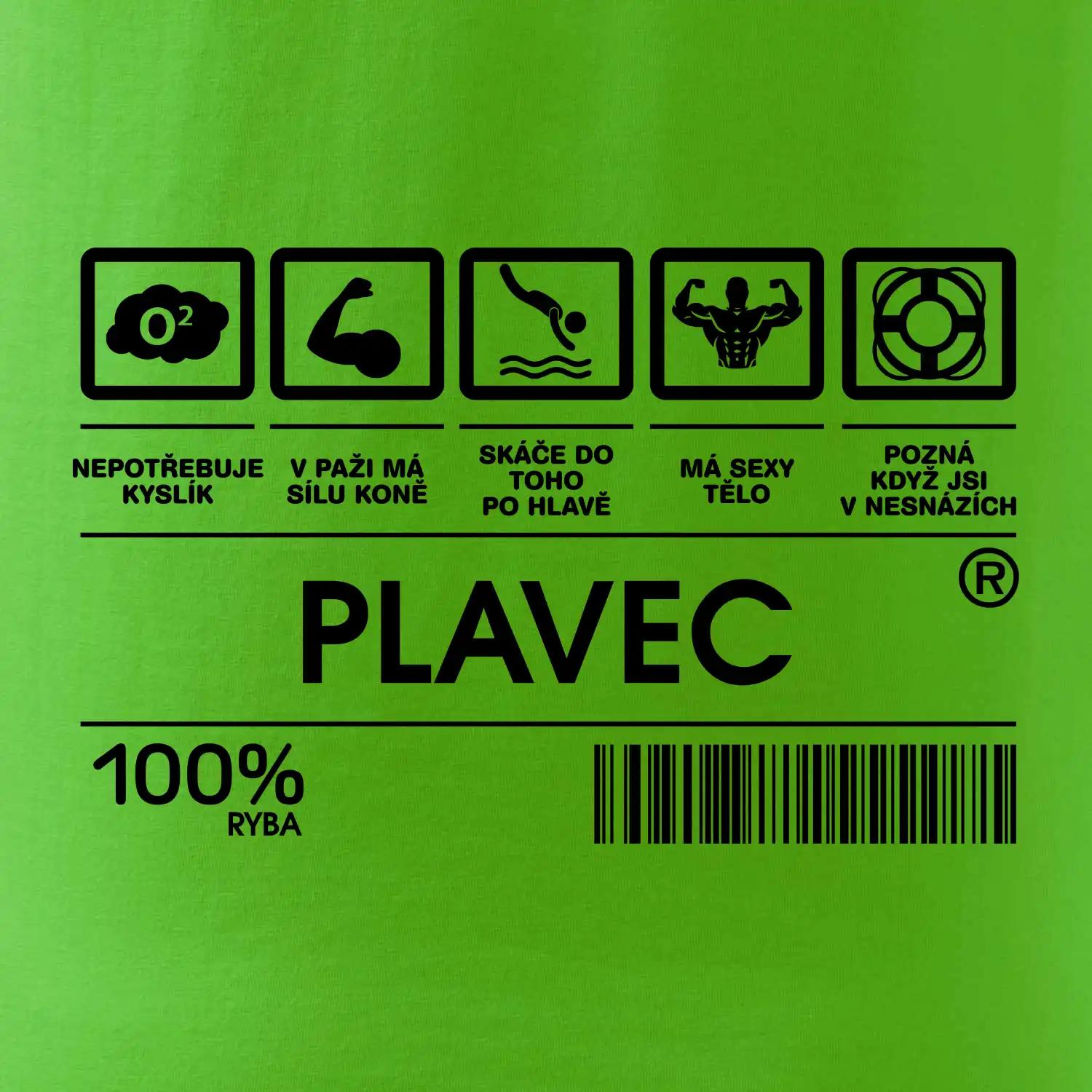 Čárový kód  - Plavec