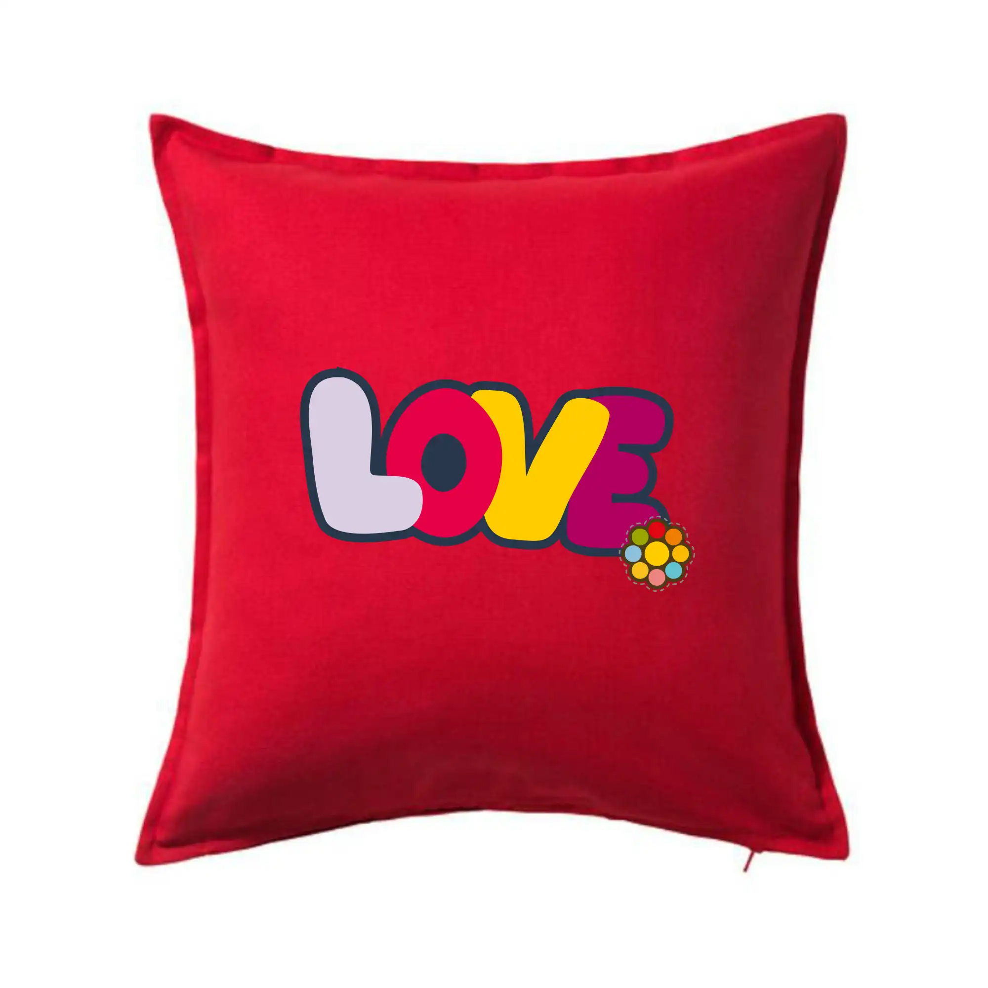 Love nápis s květinou