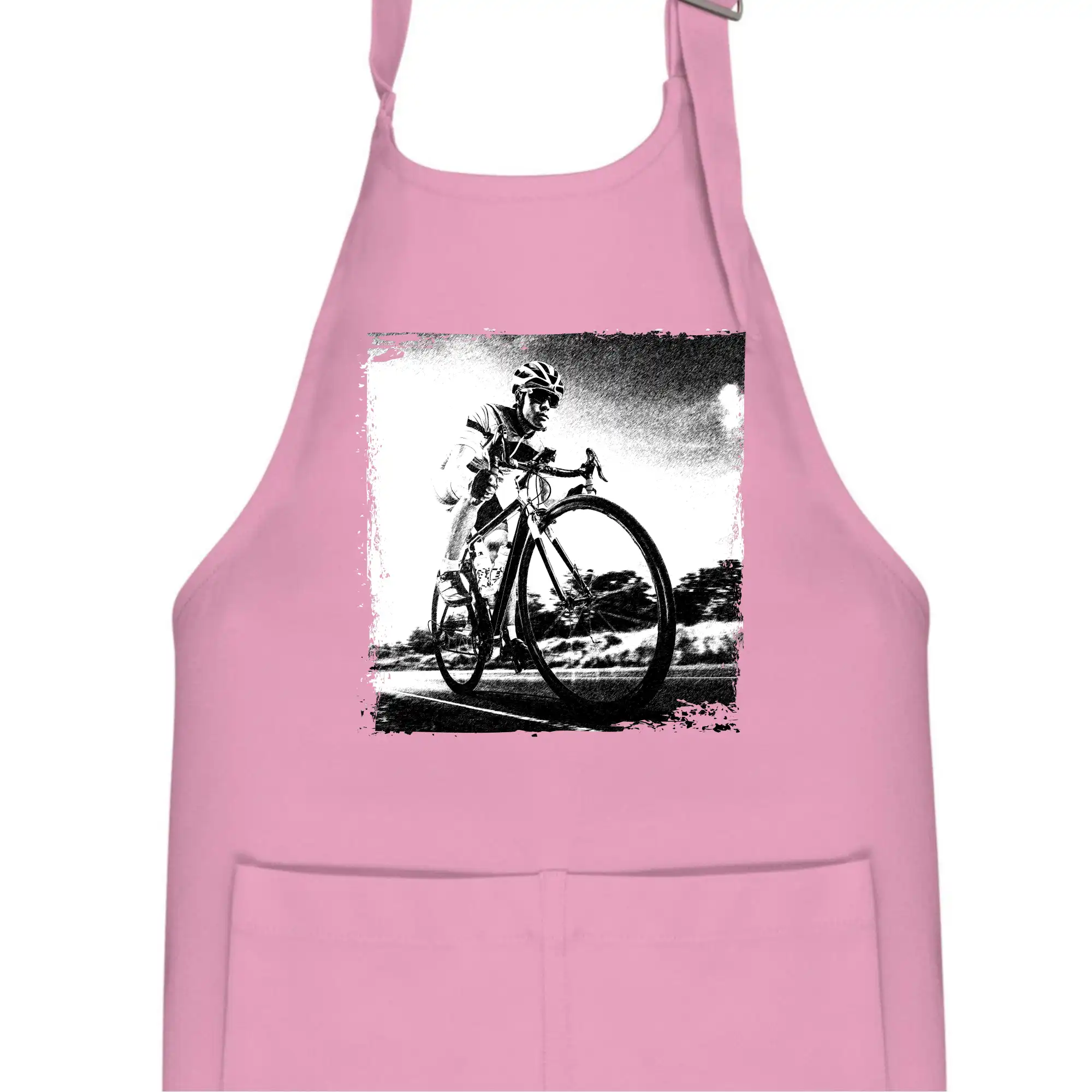 Cyklista černobílá cesta