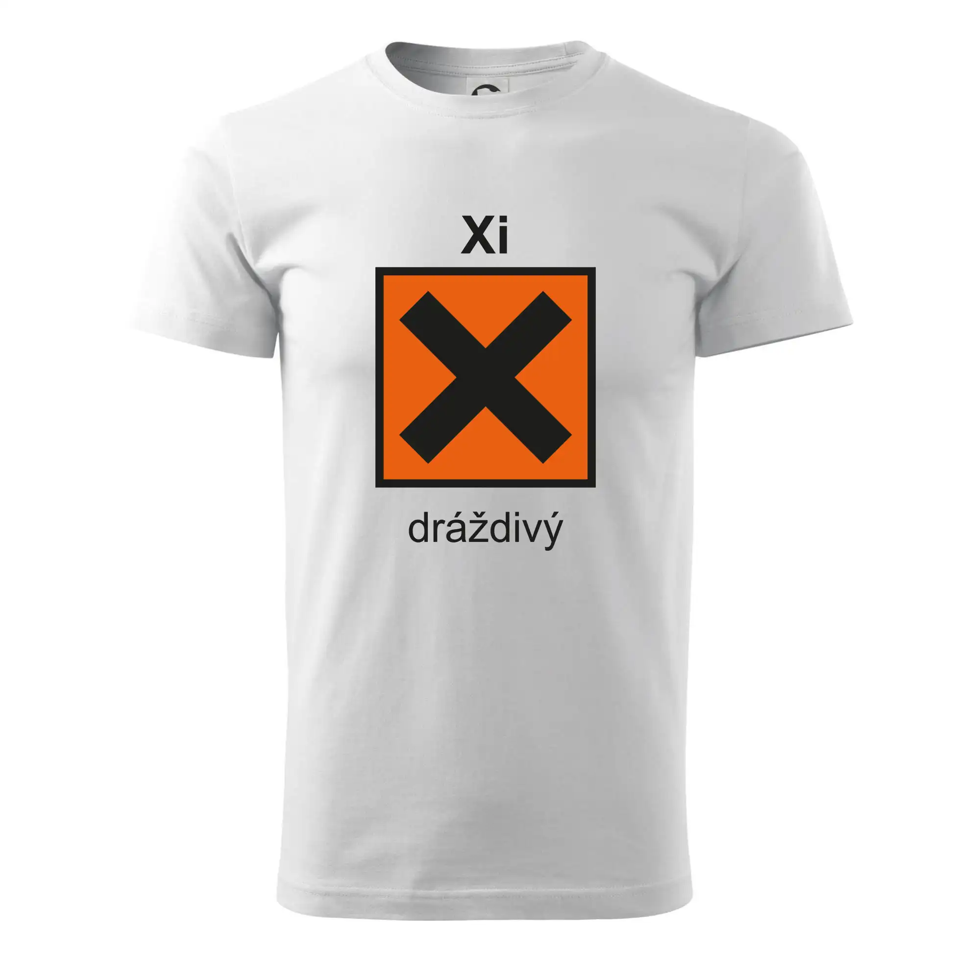 Xi Dráždivý - Výstražná tabulka na tričku