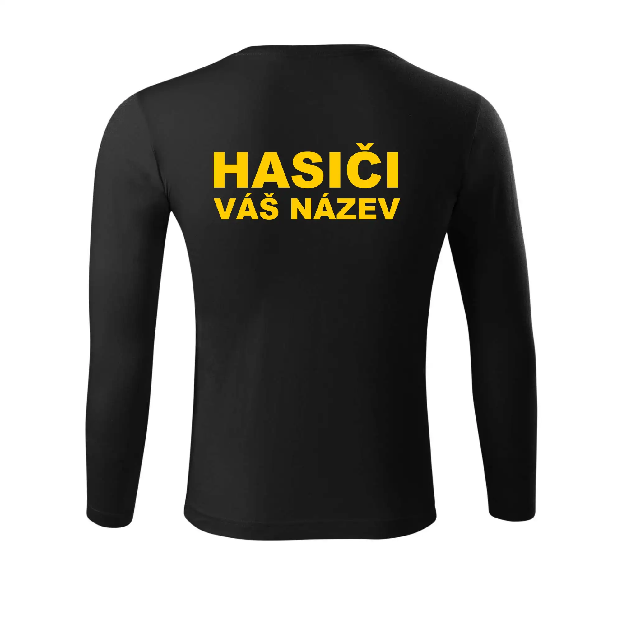 Hasiči - žlutý nápis - váš název sboru