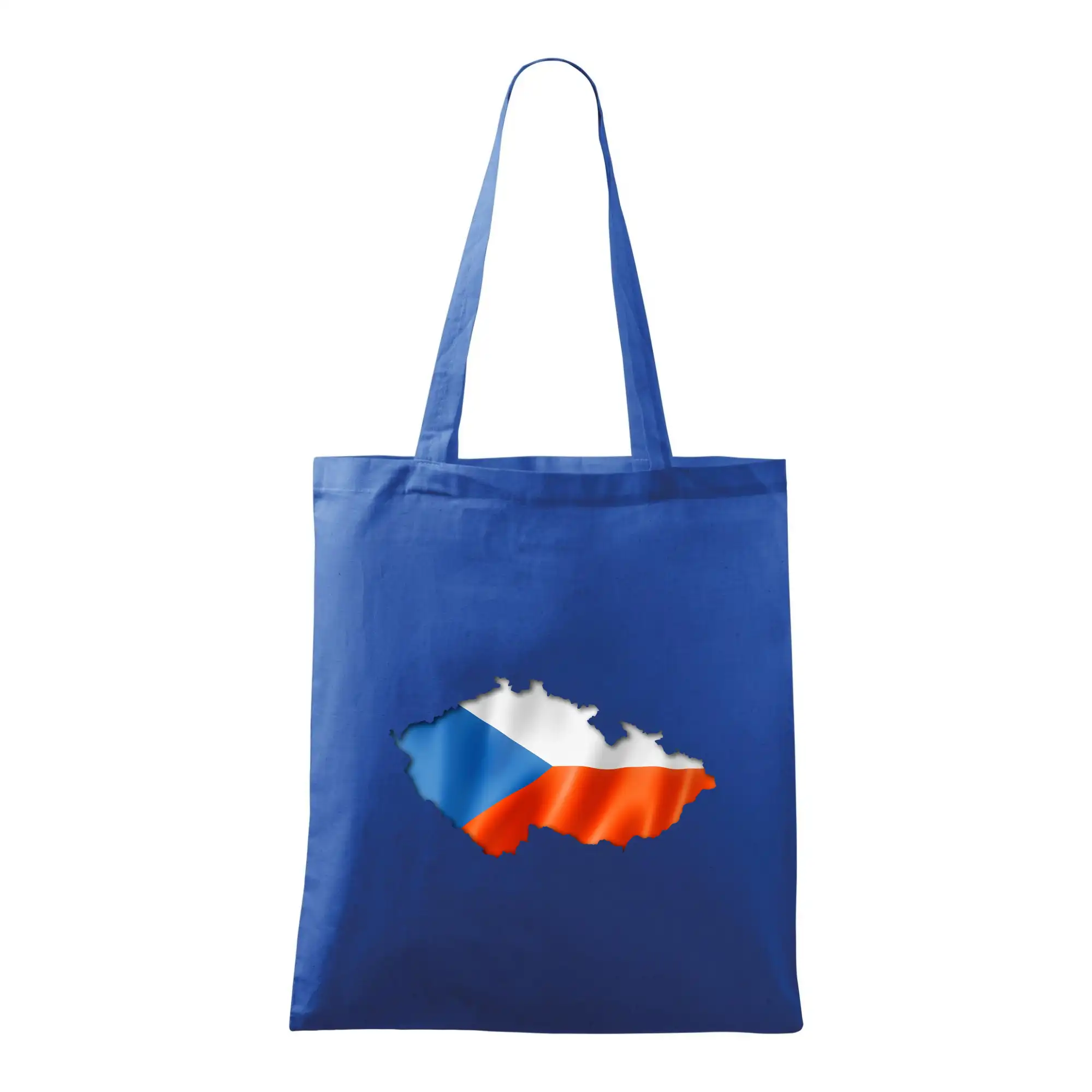 Česká vlajka v obrysu republiky