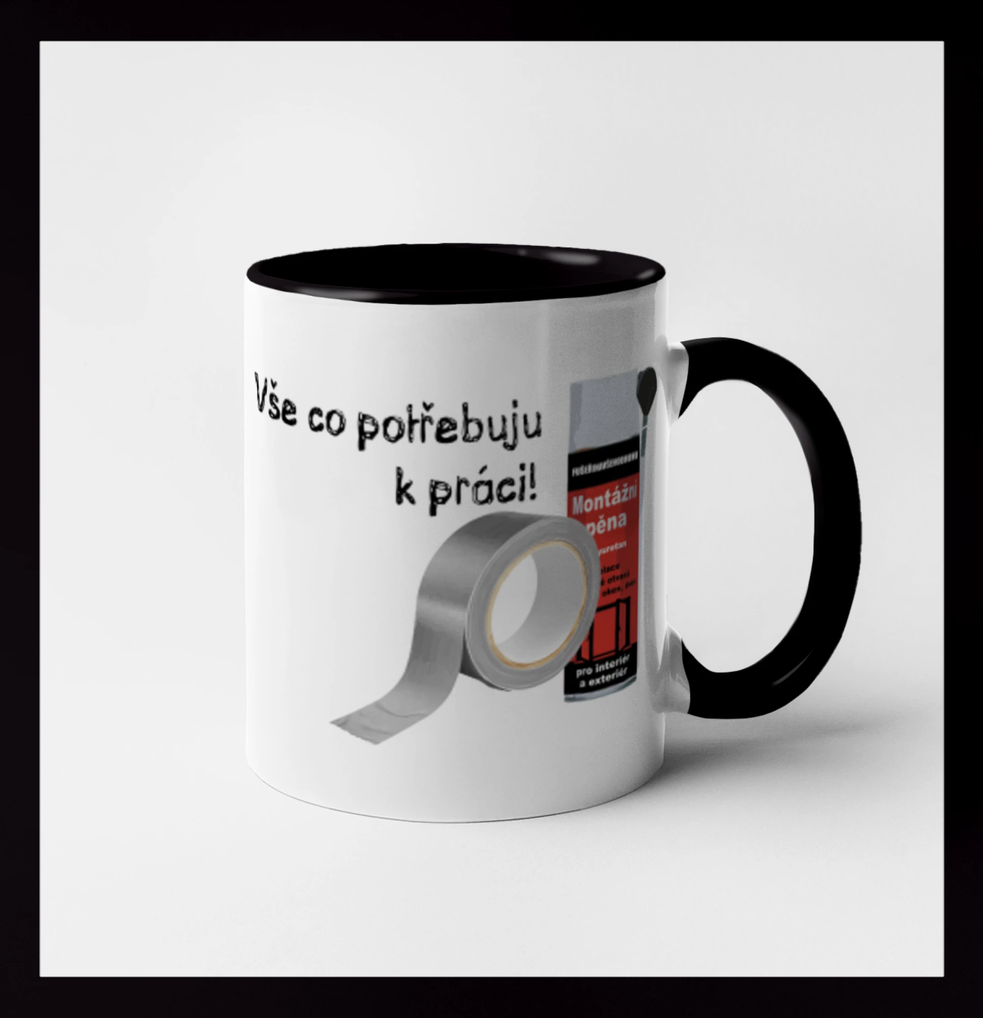 Pěna  a páska - vše co potřebuji k práci
