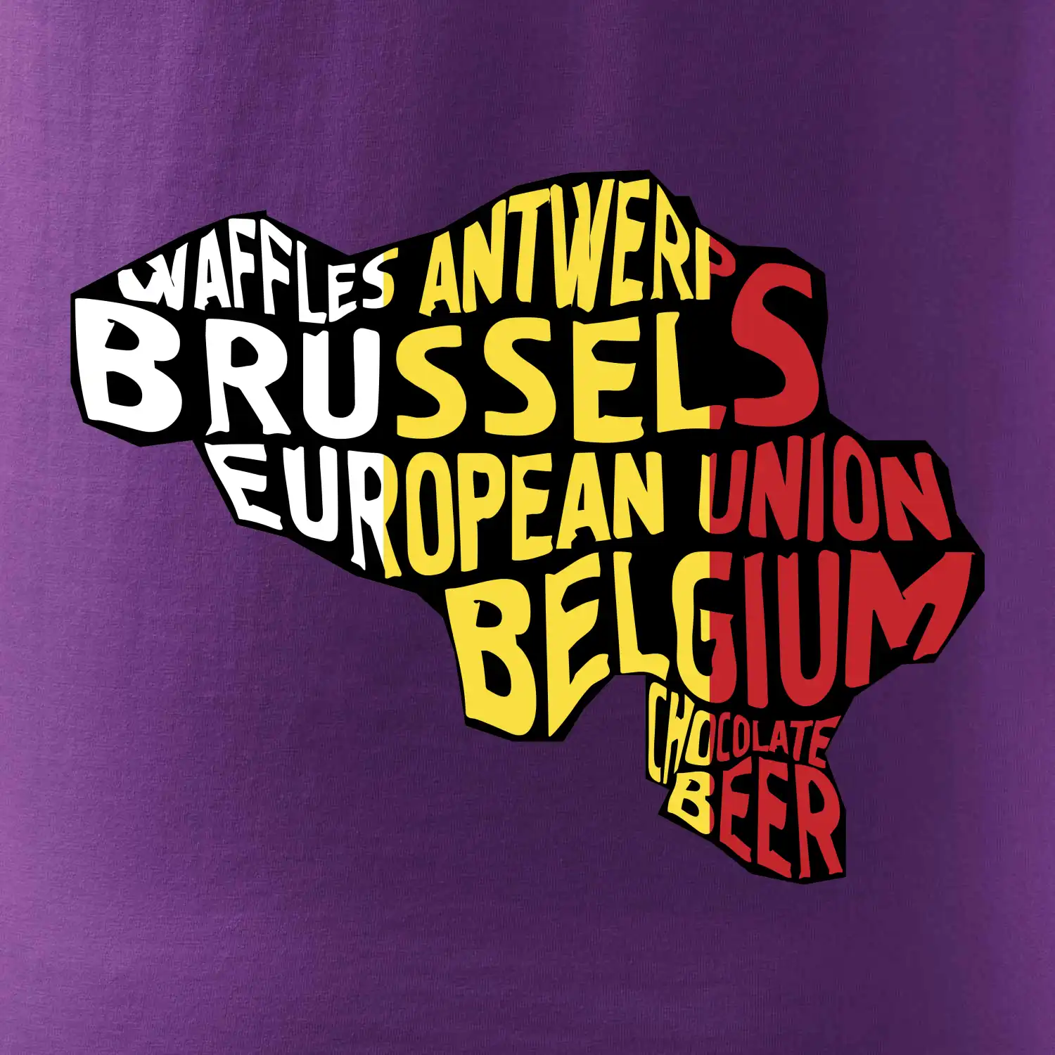 Mapy - názvy měst - Belgie