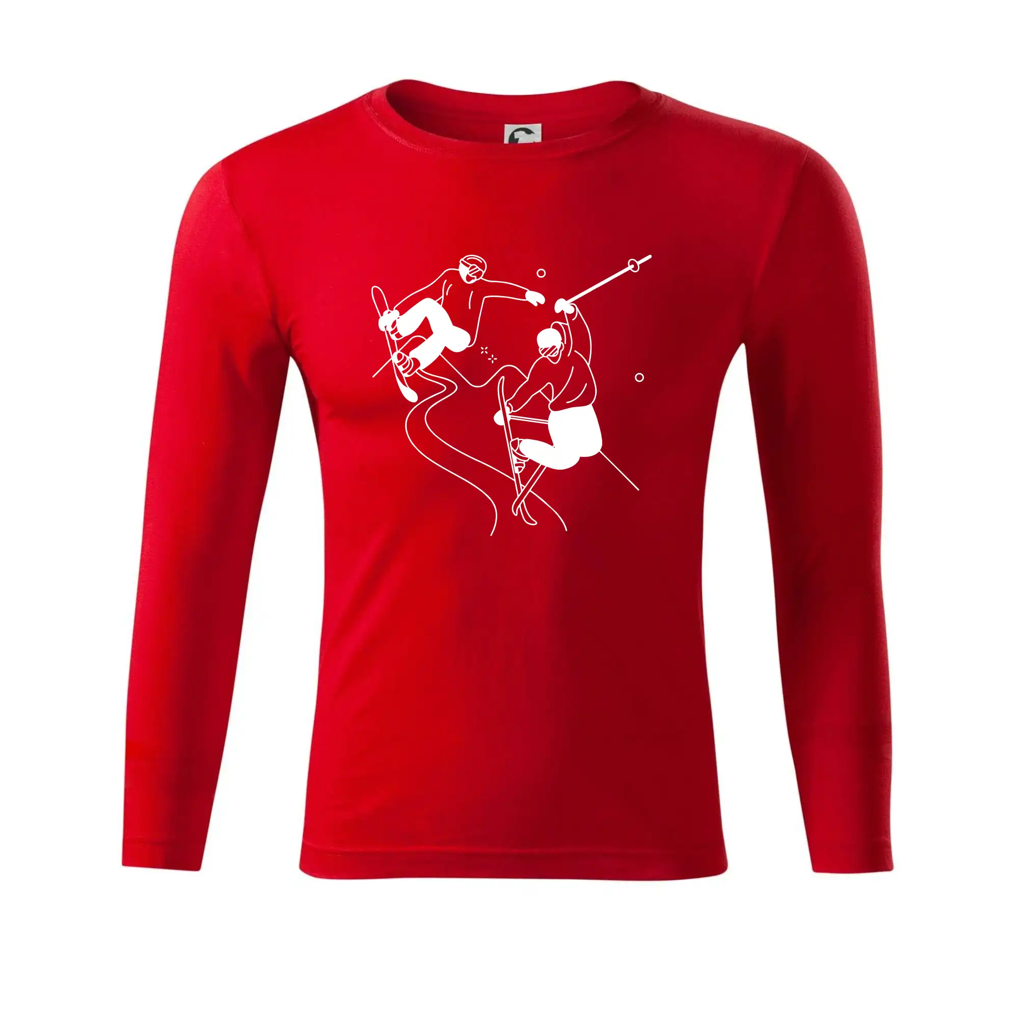 Lyžovaní - kresleny obrázek