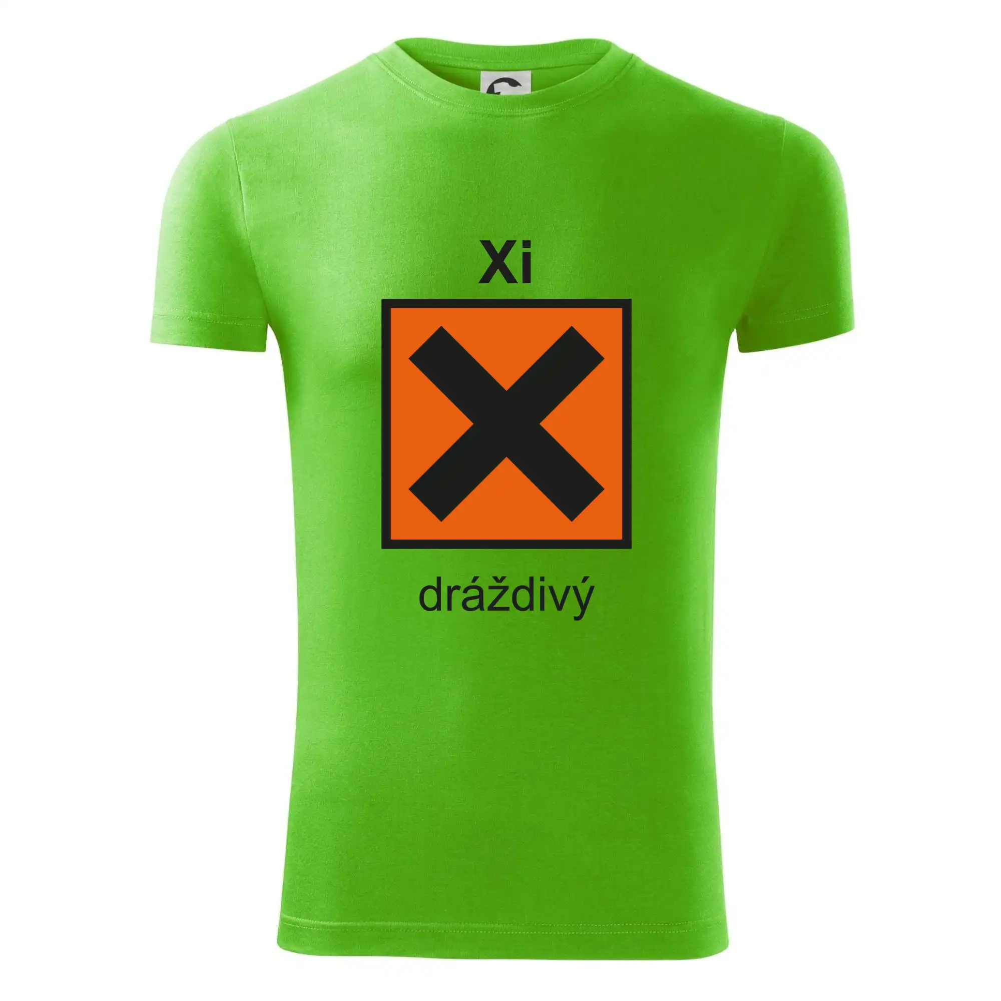 Xi Dráždivý - Výstražná tabulka na tričku