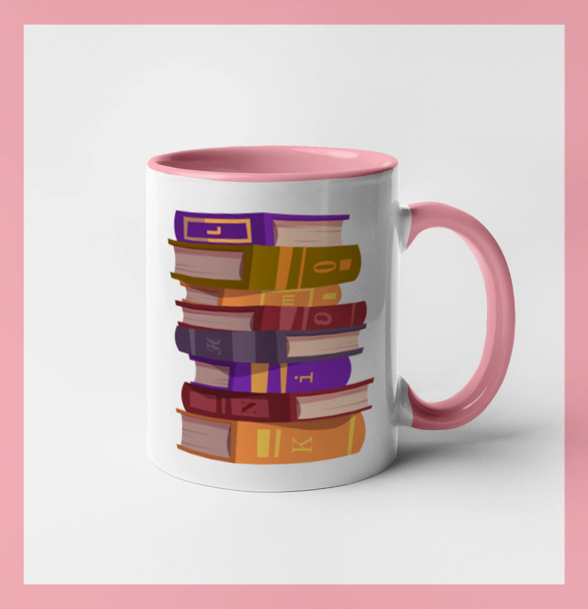 Knihomol stojící knihy