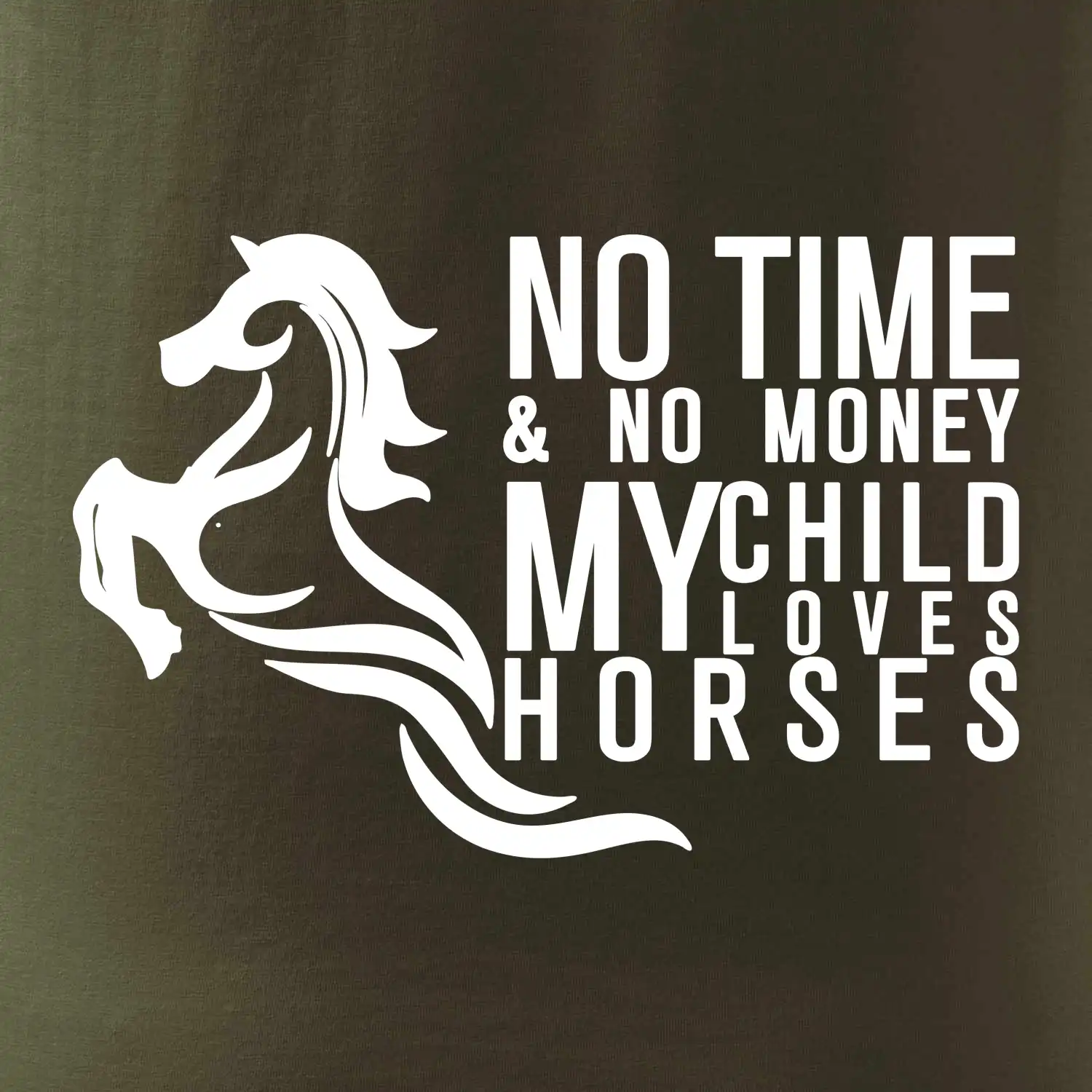 No time no money my child loves horses
