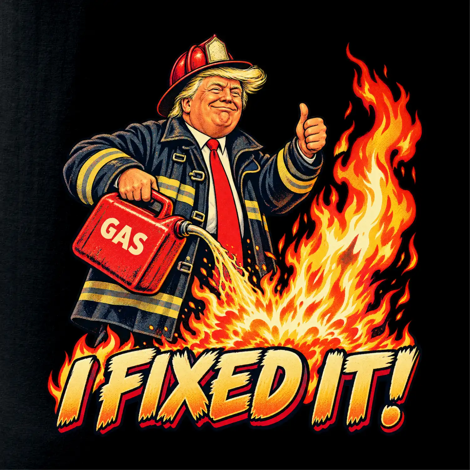Donald Trump jako hasič I fixed it