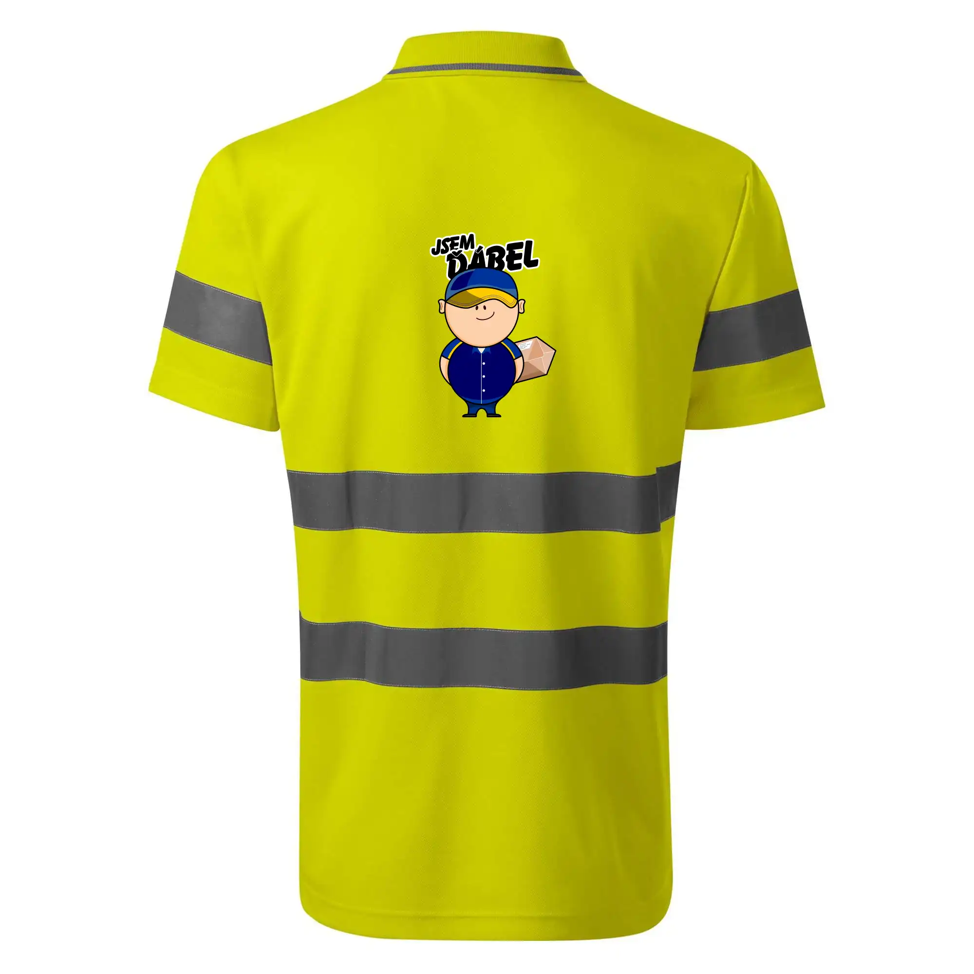 Jsem ďábel doručovatel modro žlutý