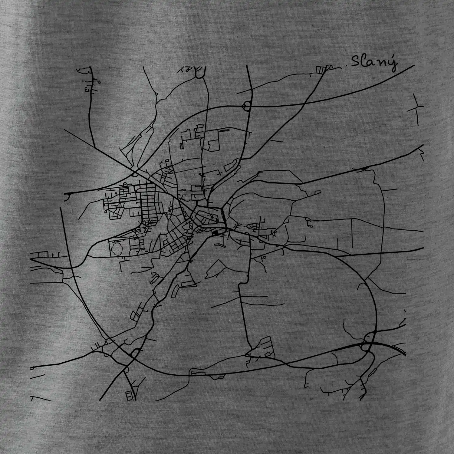 Černobílá mapa Cerhovice 267 61