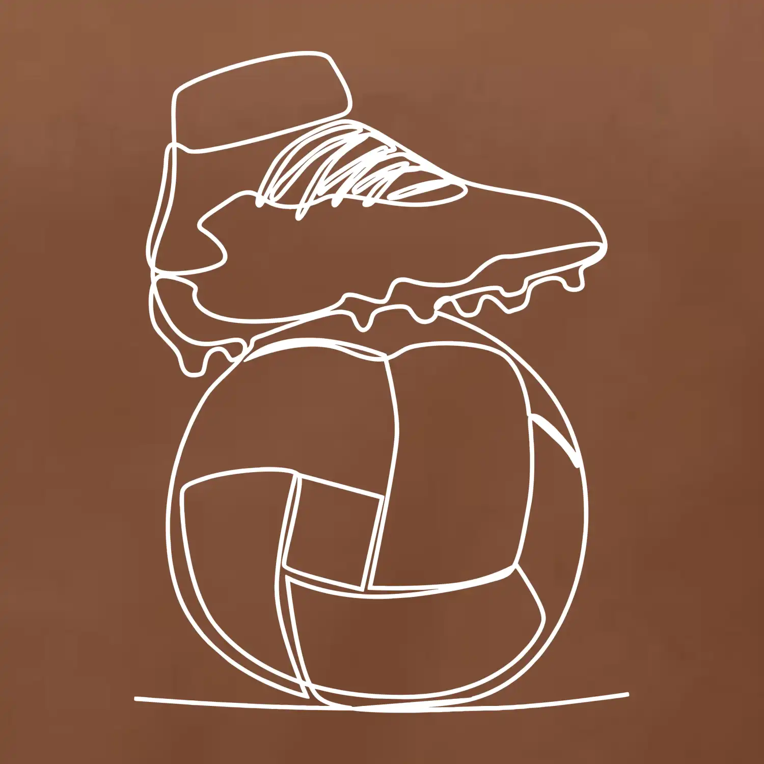 Fotbalový míč kopačka jedním tahem