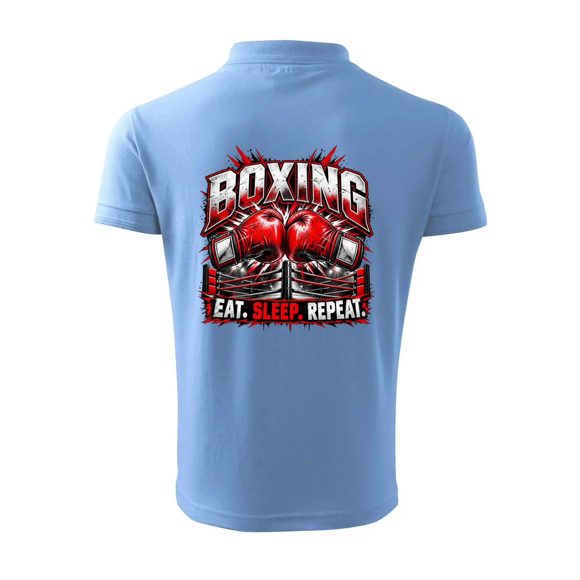 Boxerské rukavice v ringu eat sleep repeat