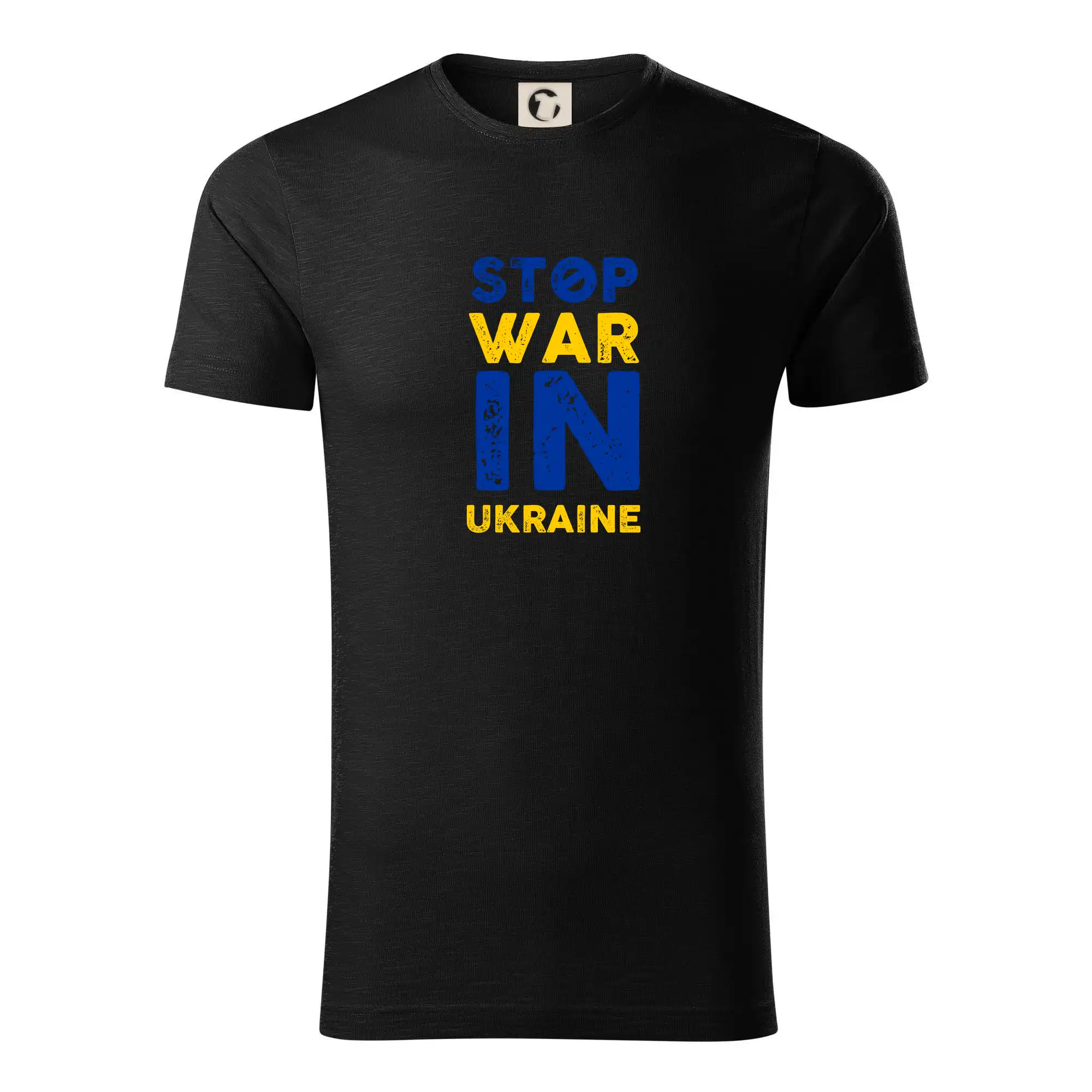 Barevný nápis Stop war in ukraine