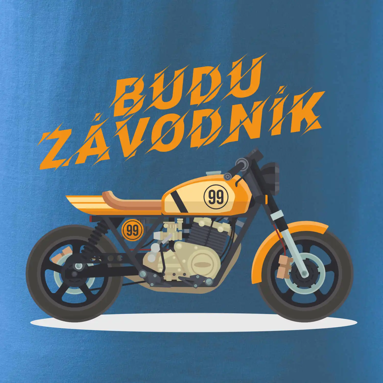 Budu závodník  žlutý cafe racer