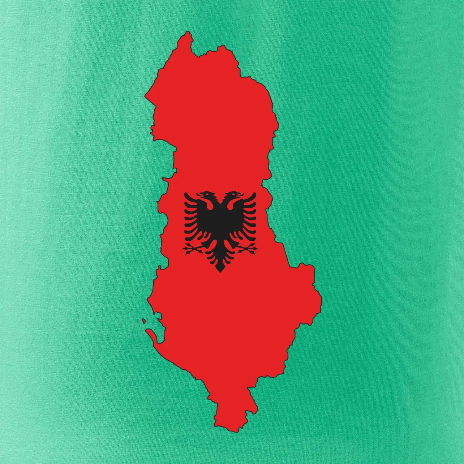 Albánie mapa a znak