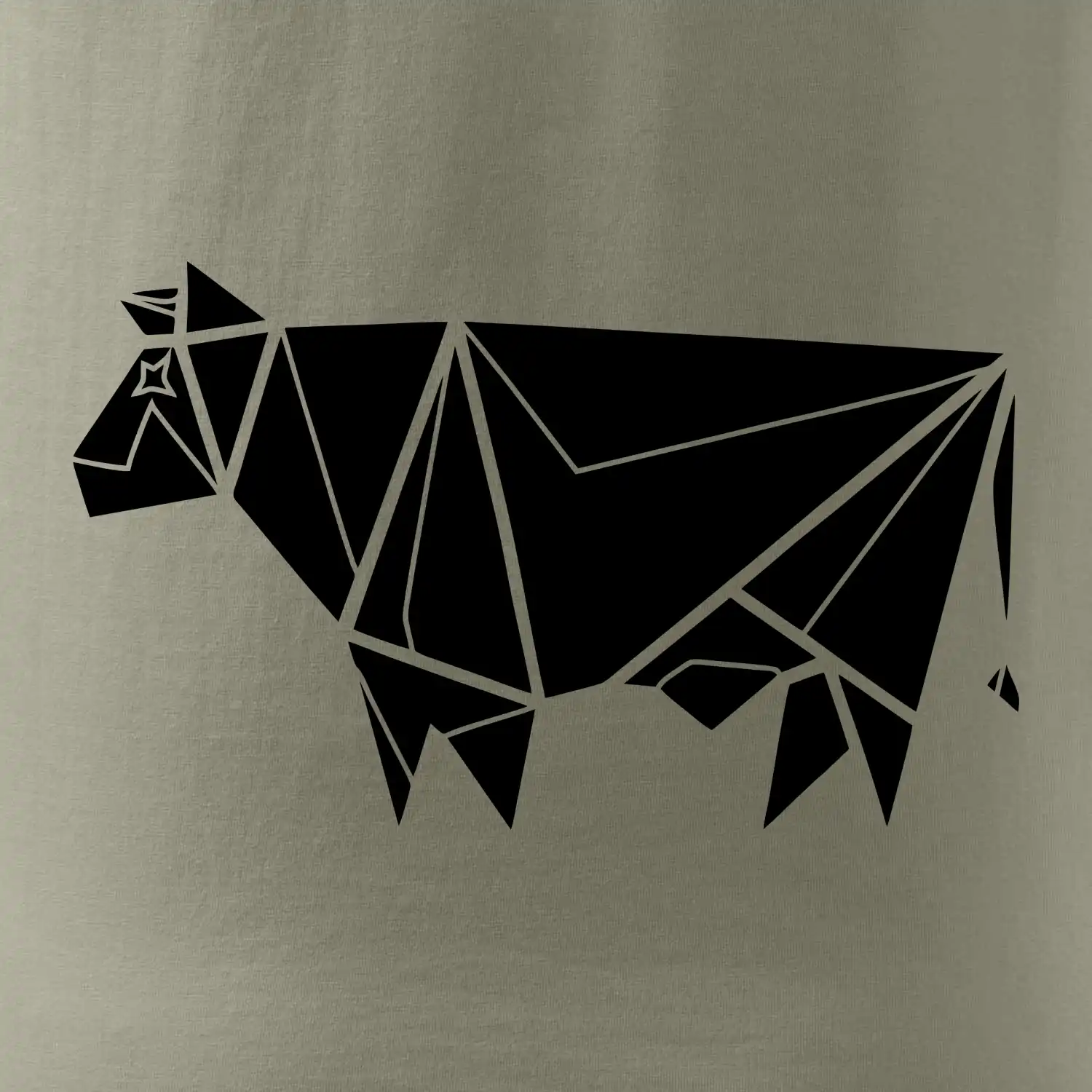 Origami kráva z boku