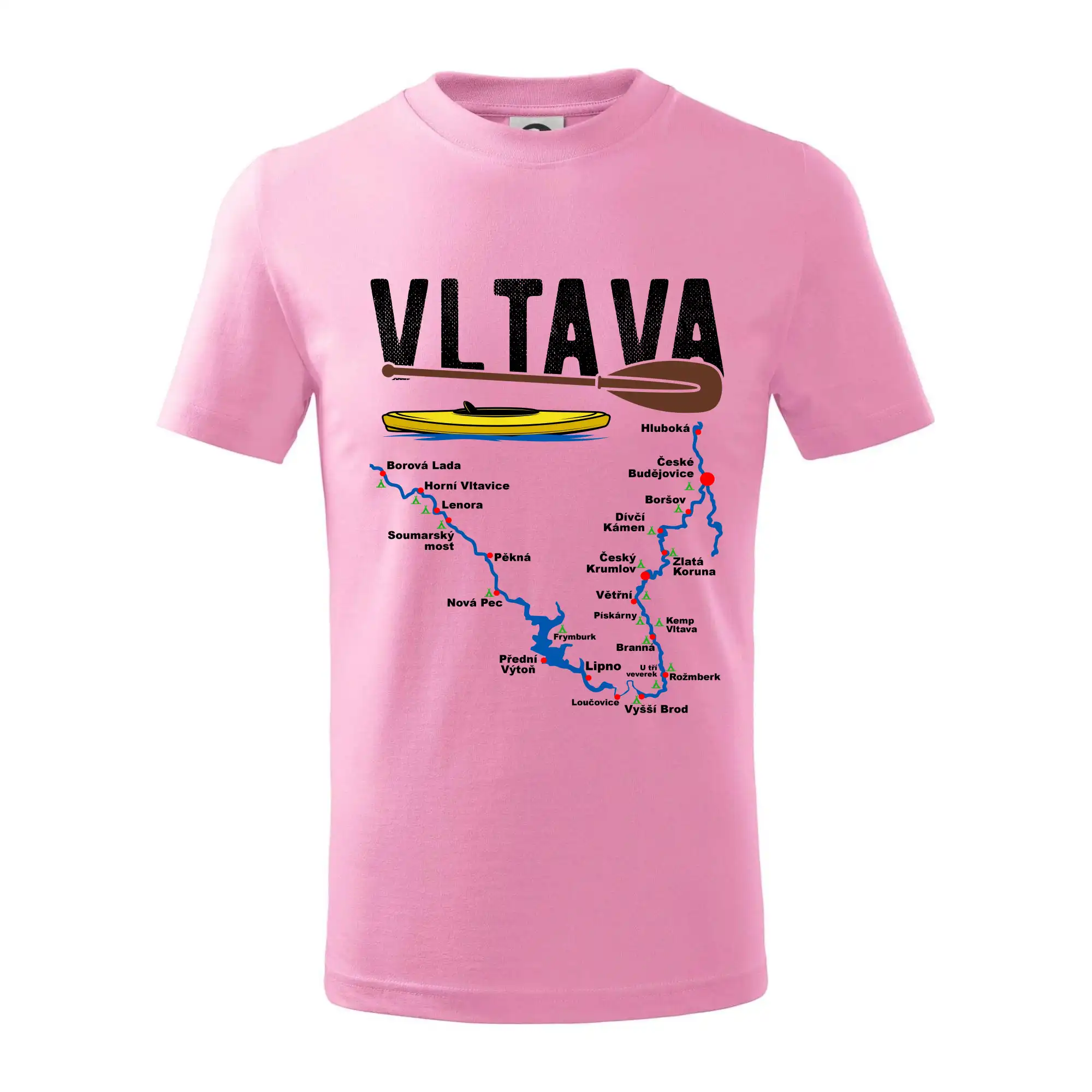 Mapa řeky Vltavy