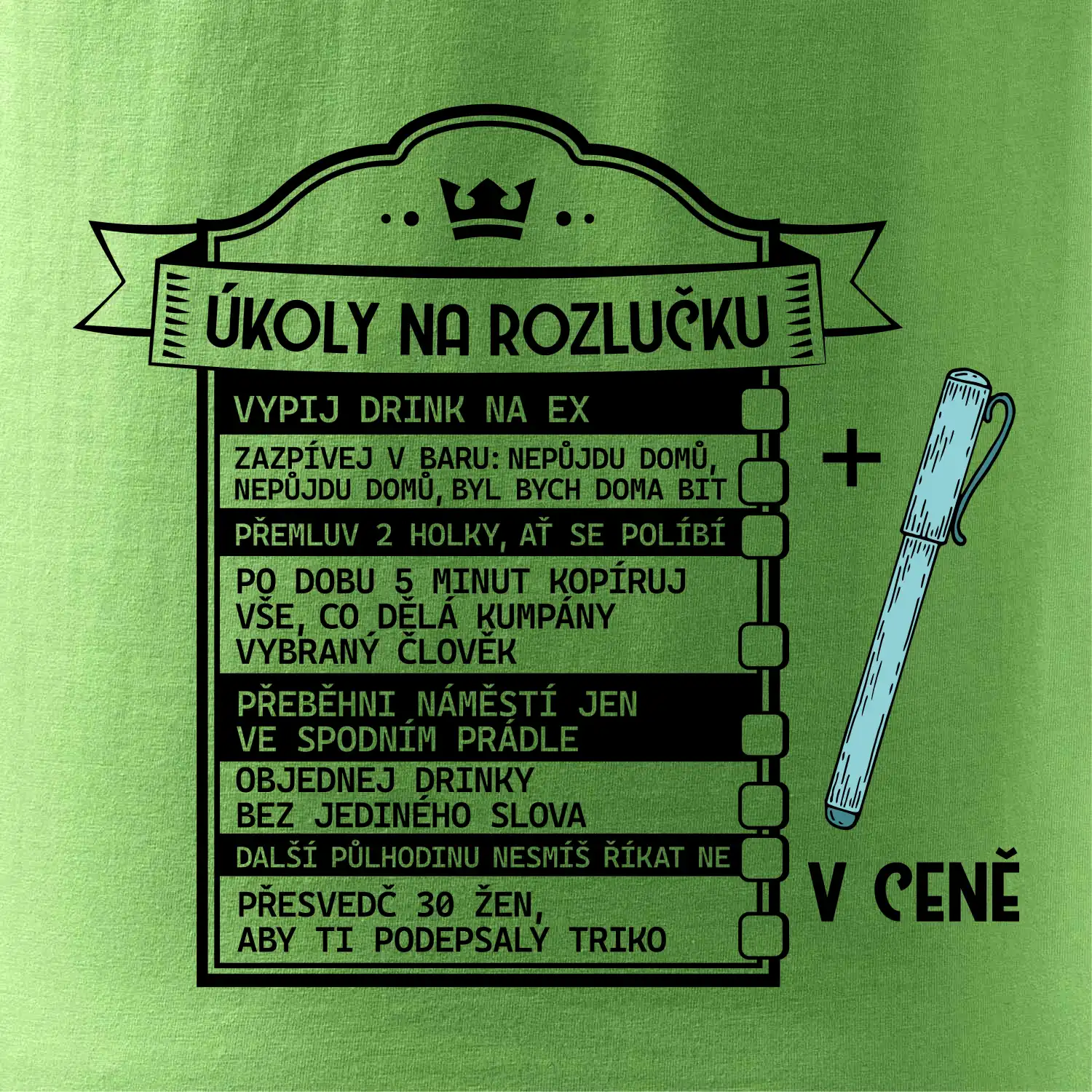 Vintage nápis Triko na rozlučku s úkoly pro ženicha