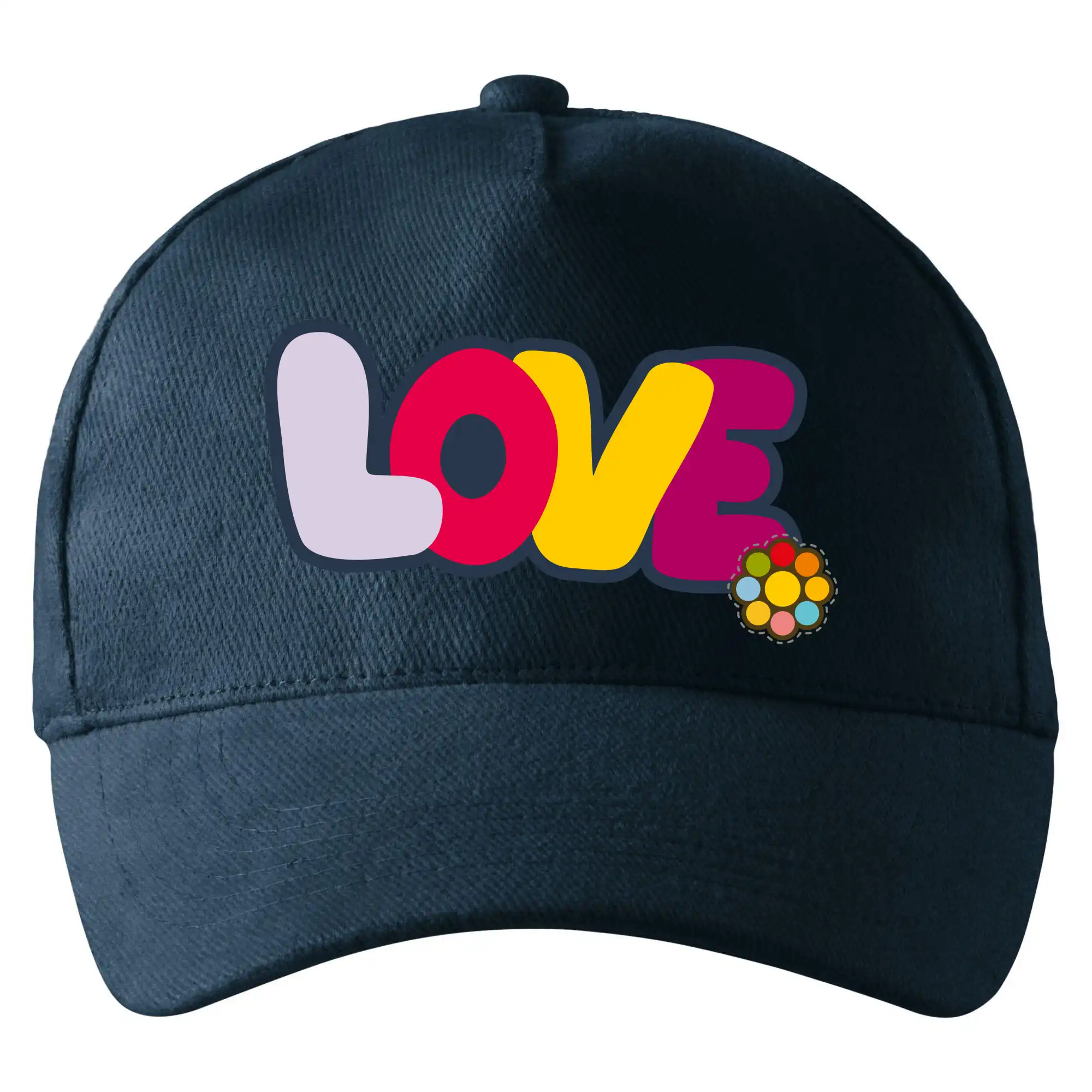 Love nápis s květinou