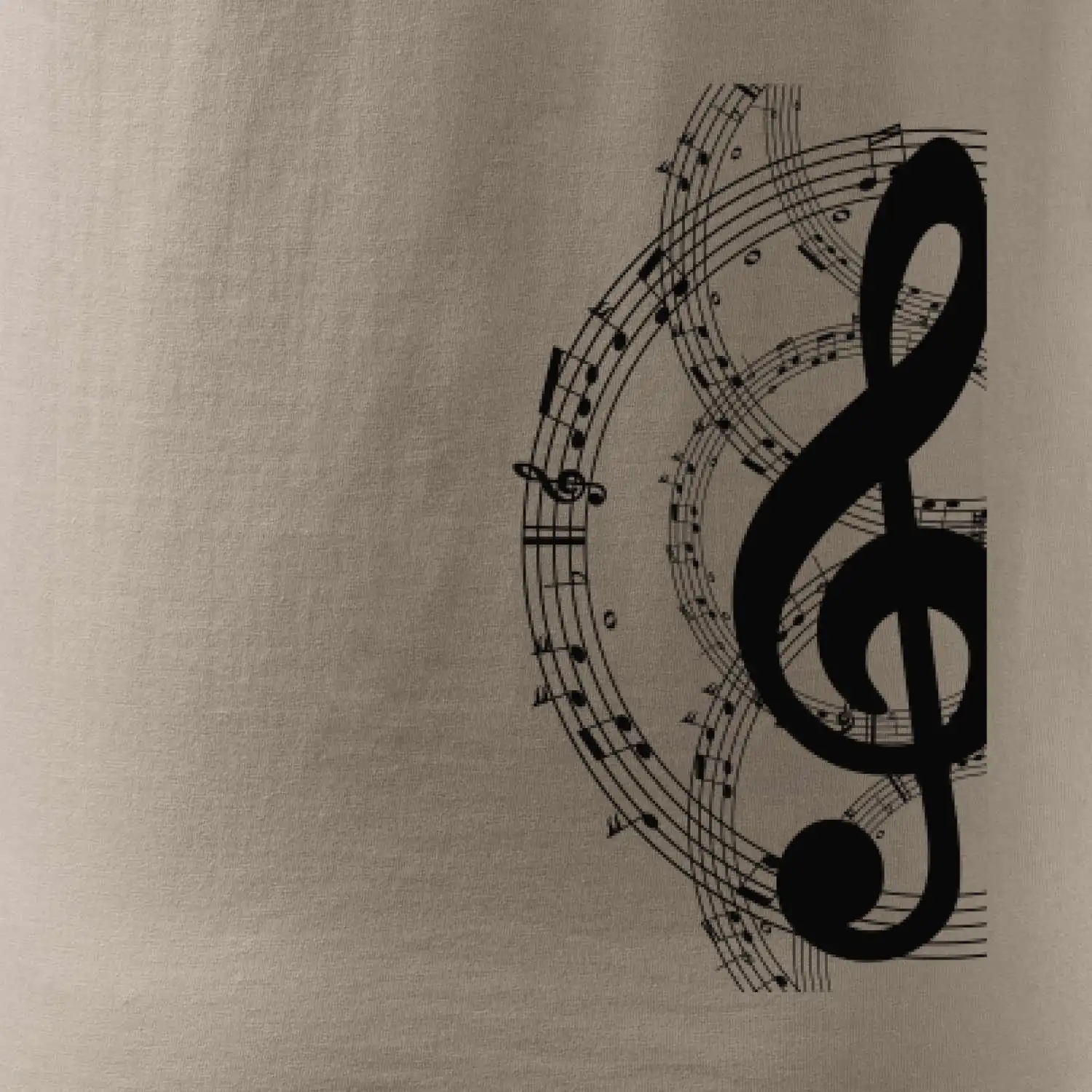 Houslový klíč a noty