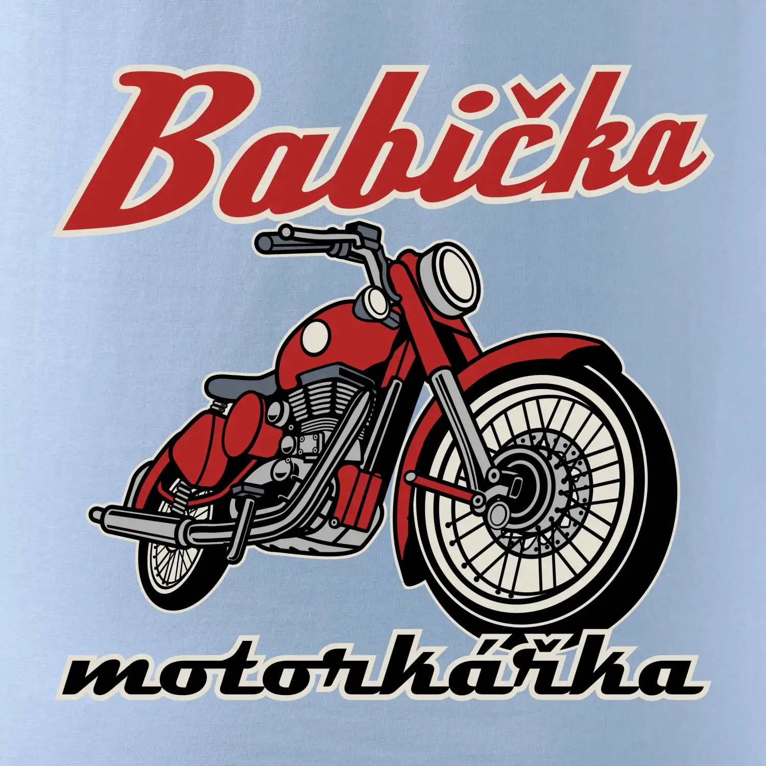 Babička motorkářka