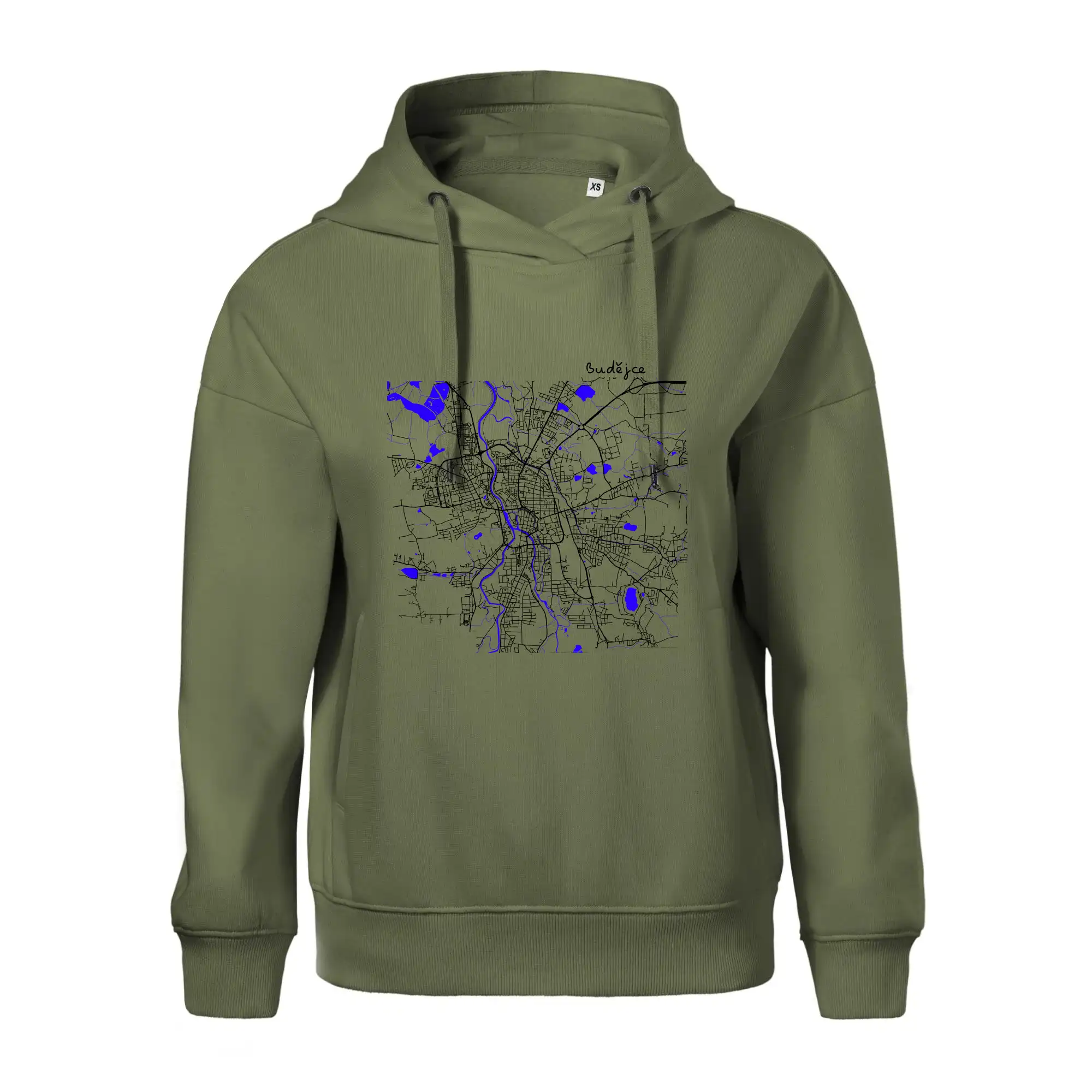 Budějce  - Mapa s vodními toky