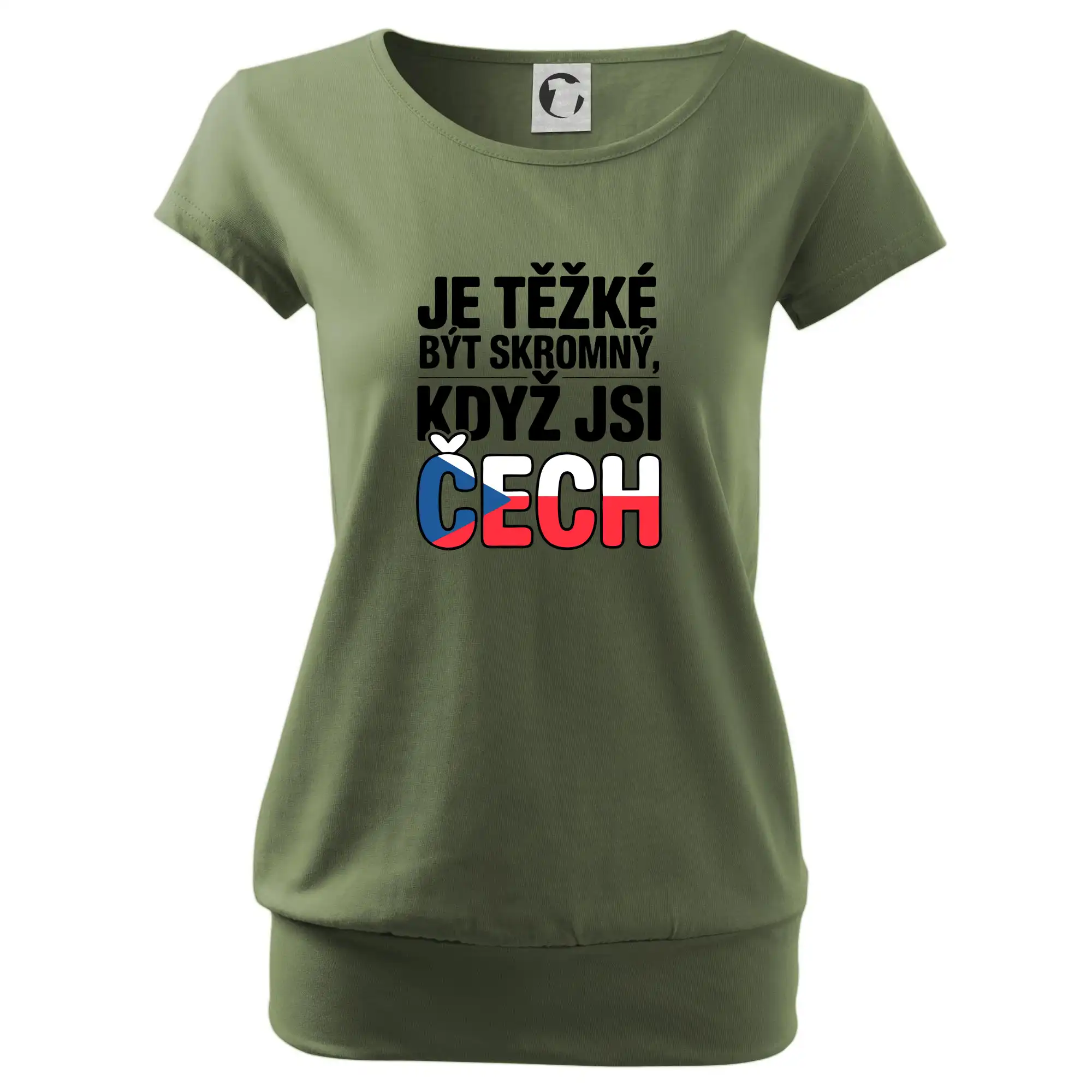 Nápis - Je těžké být skromný když jsi čech