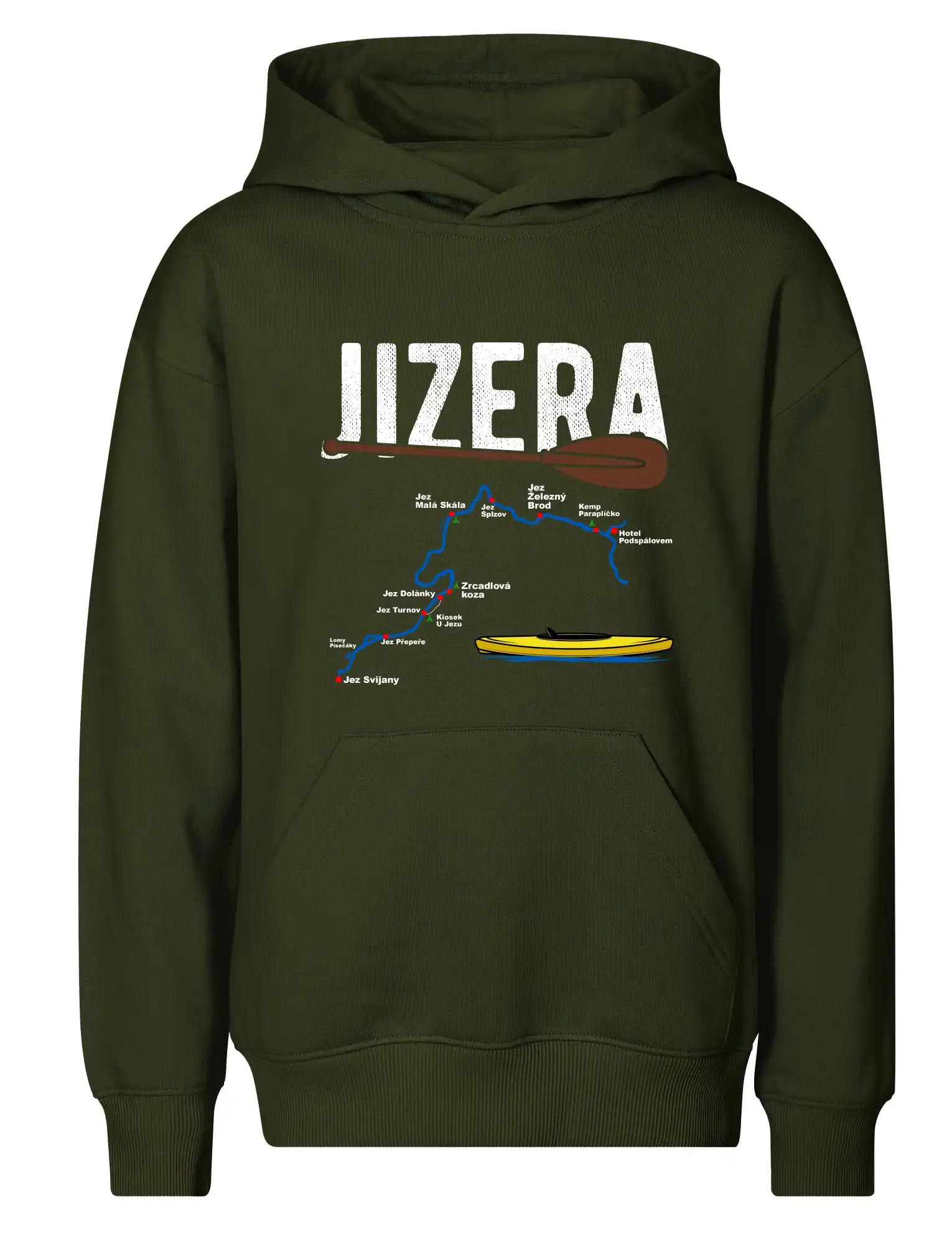 Mapa řeky Jizery
