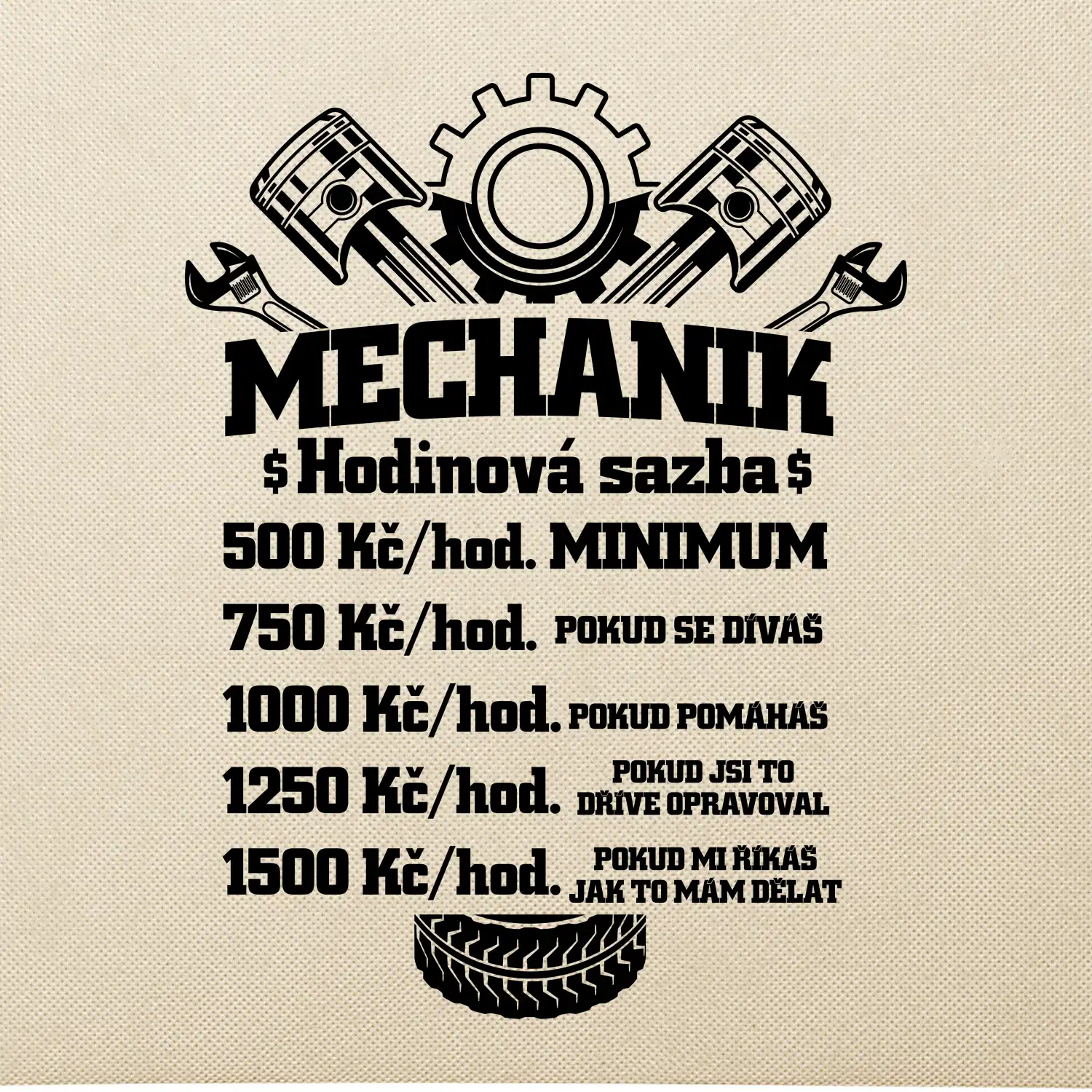 Mechanik - hodinová sazba