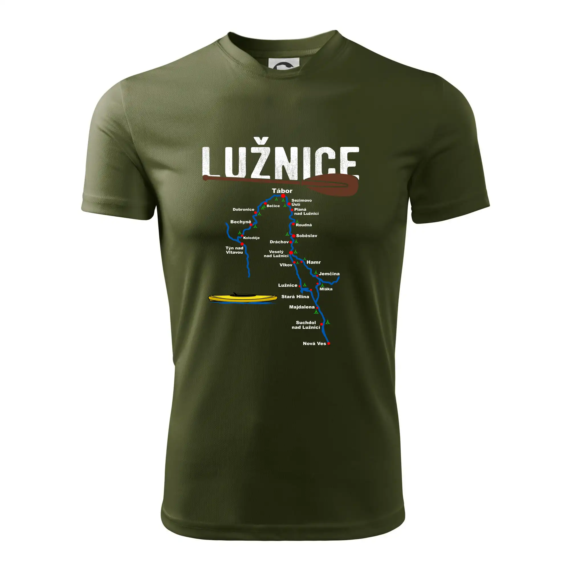 Mapa řeky Lužnice