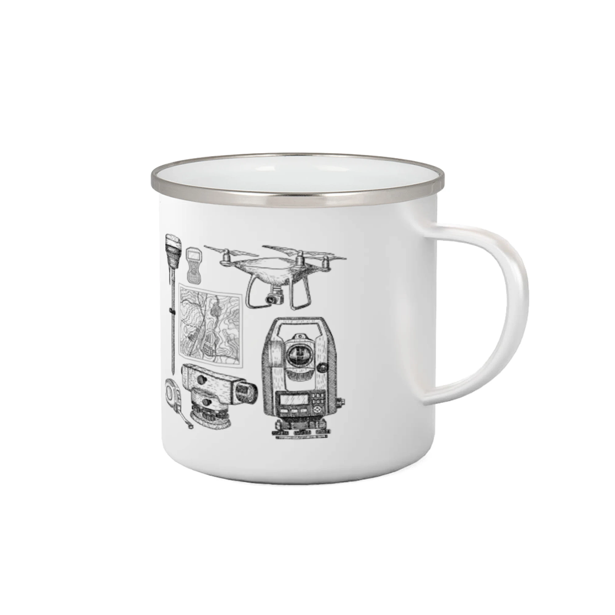 Geodet teodolit dron