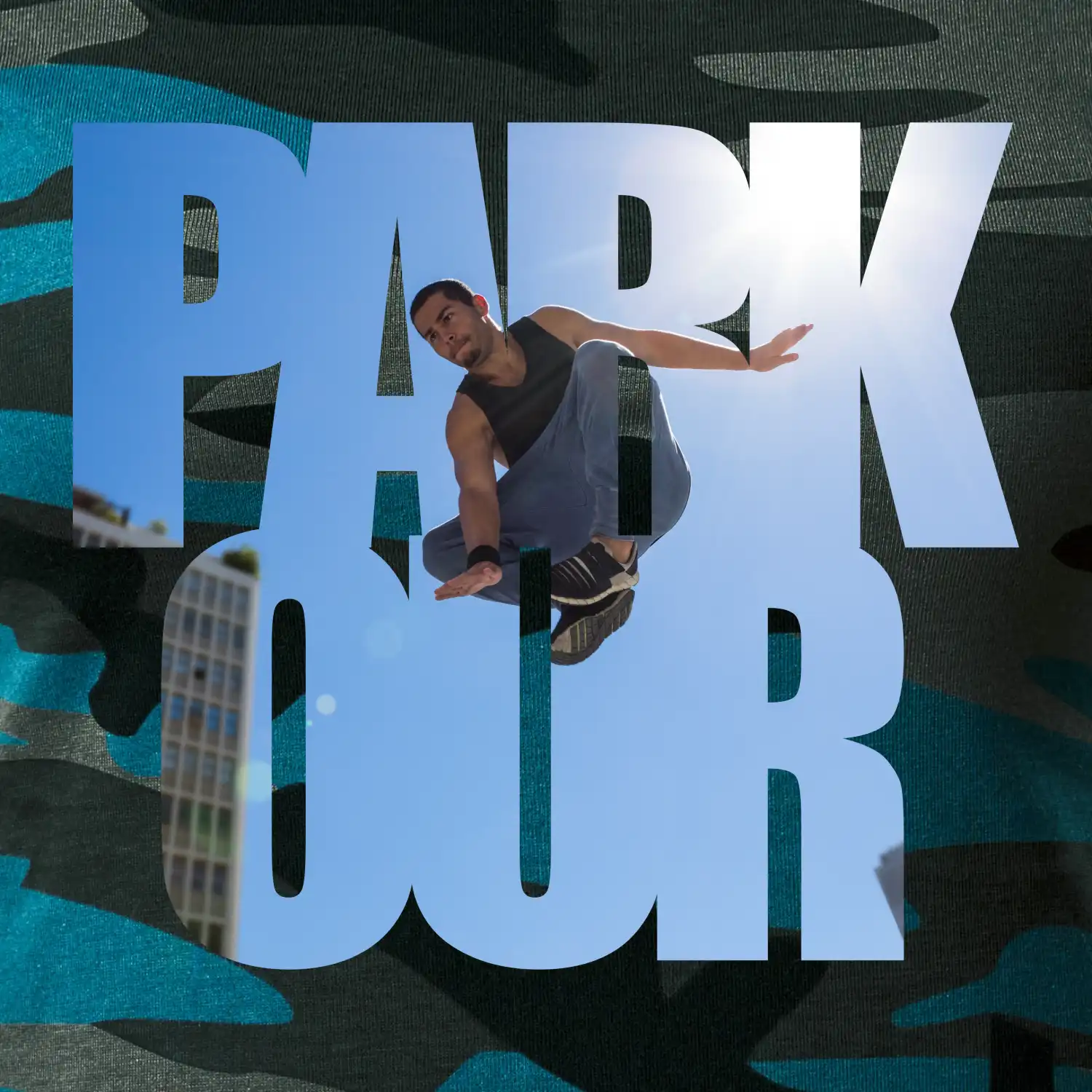 Parkour nápis nebe