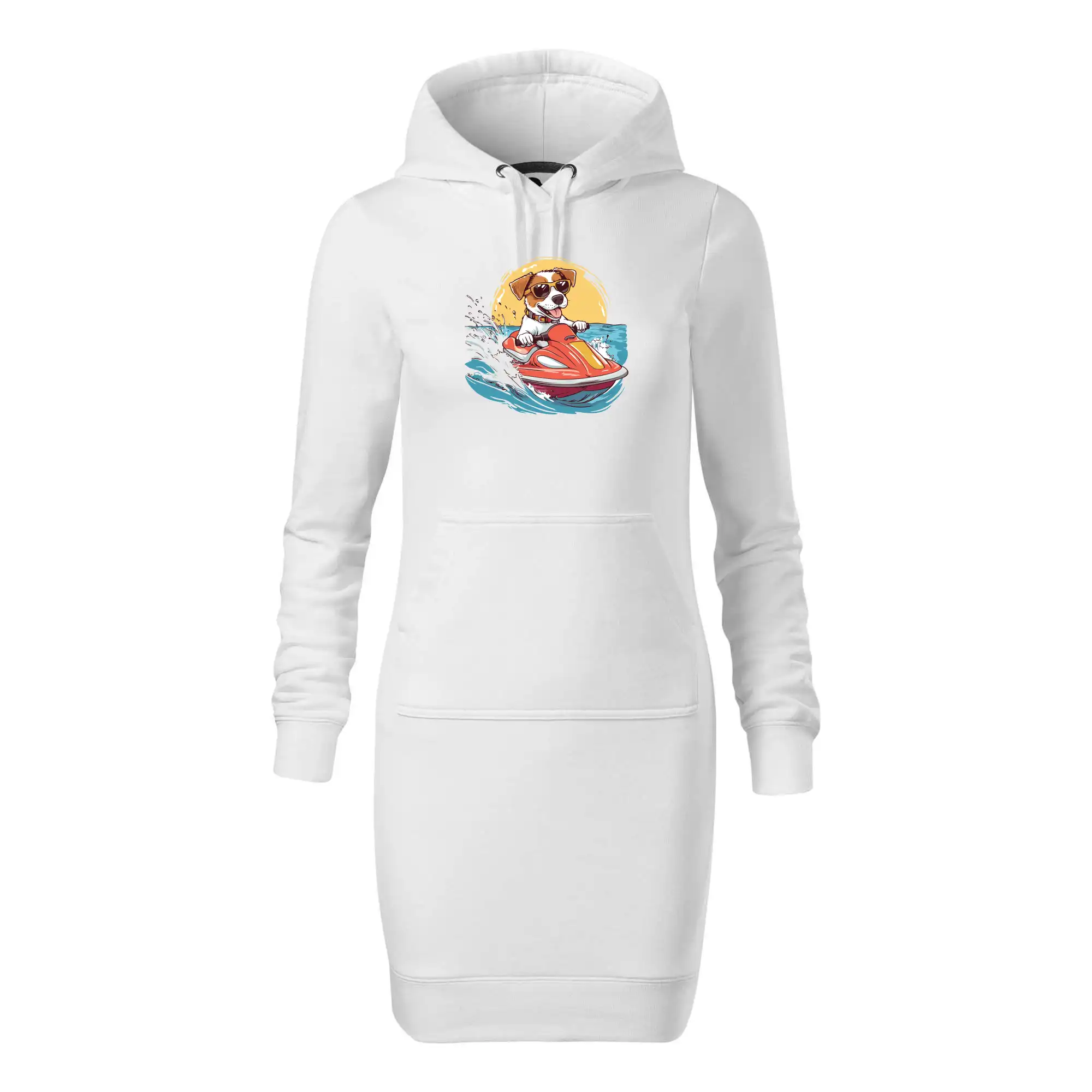 Jack russell teriér na vodním skútru