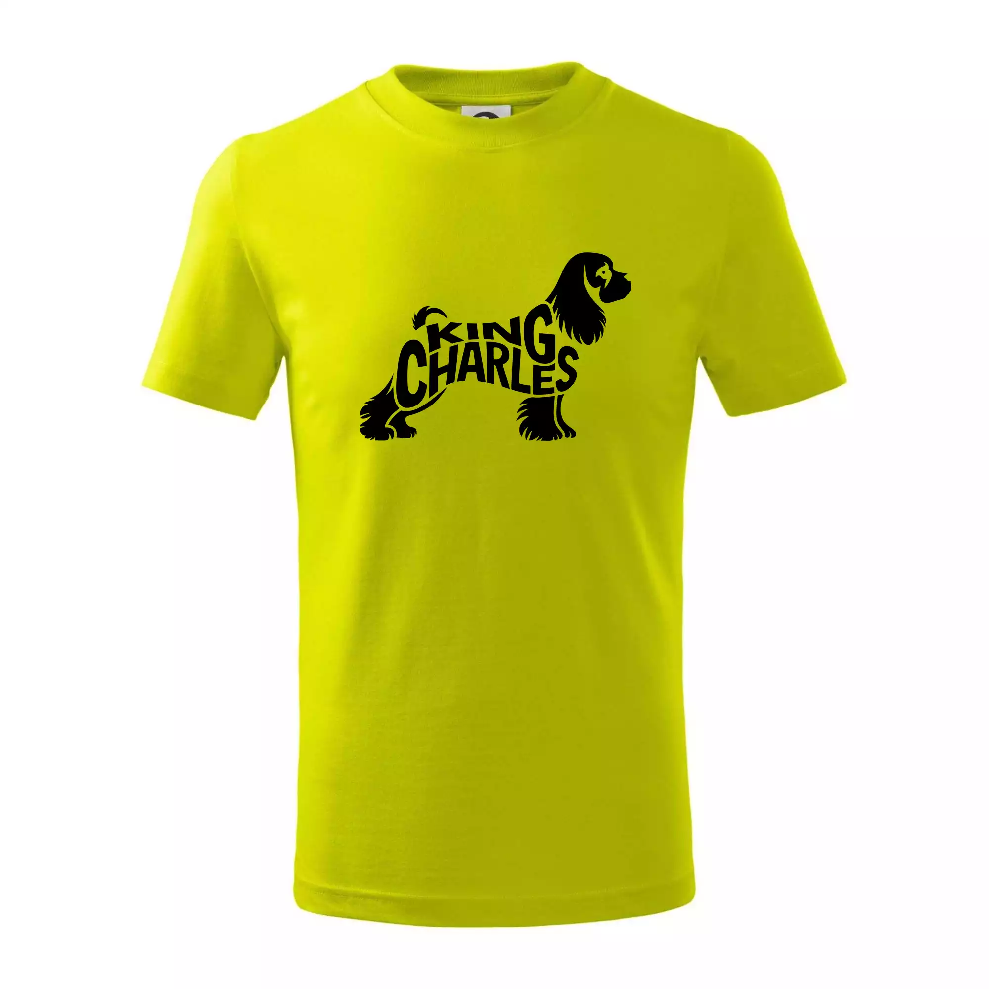 Kavalír king Charles španěl nápis v těle