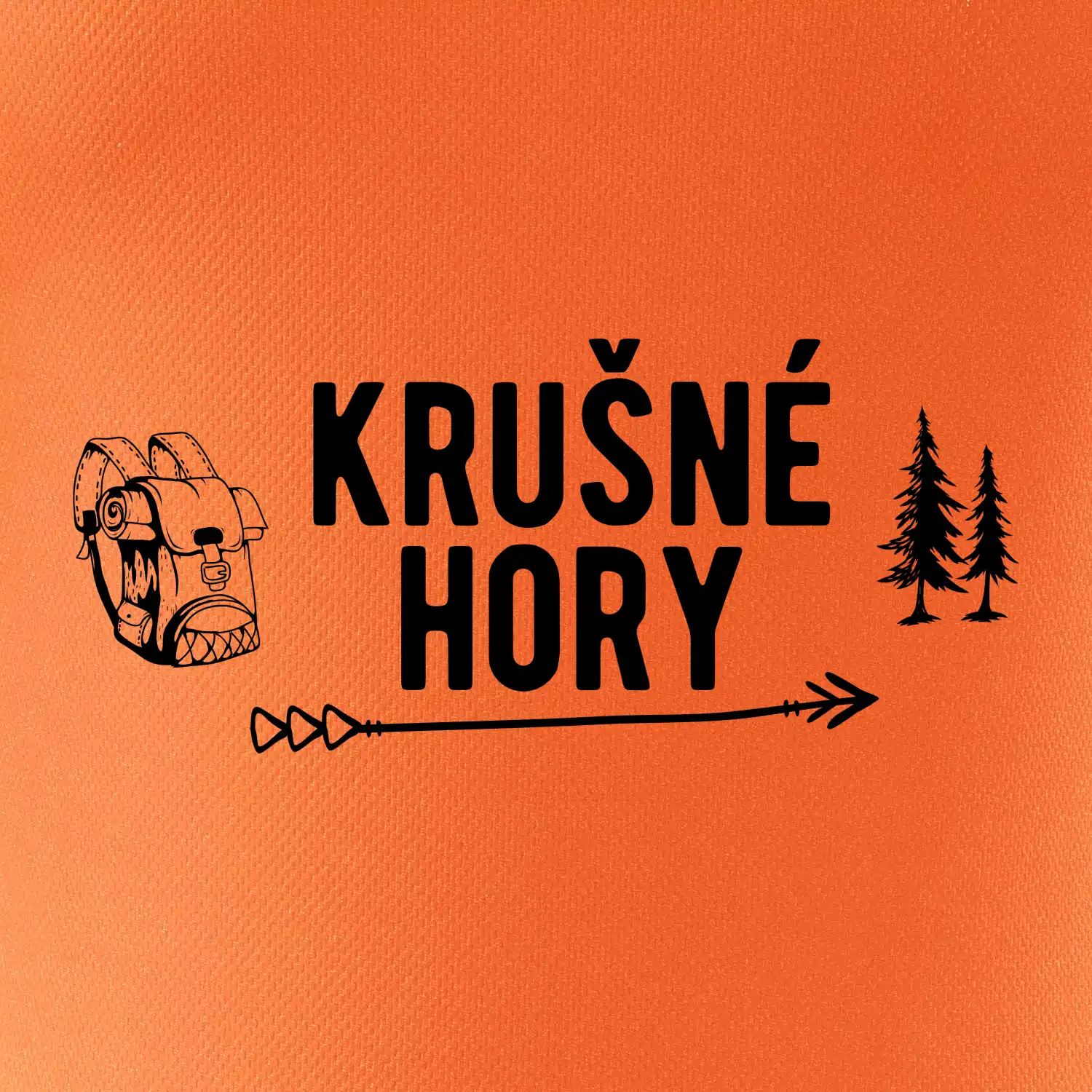 Krušné hory nápis