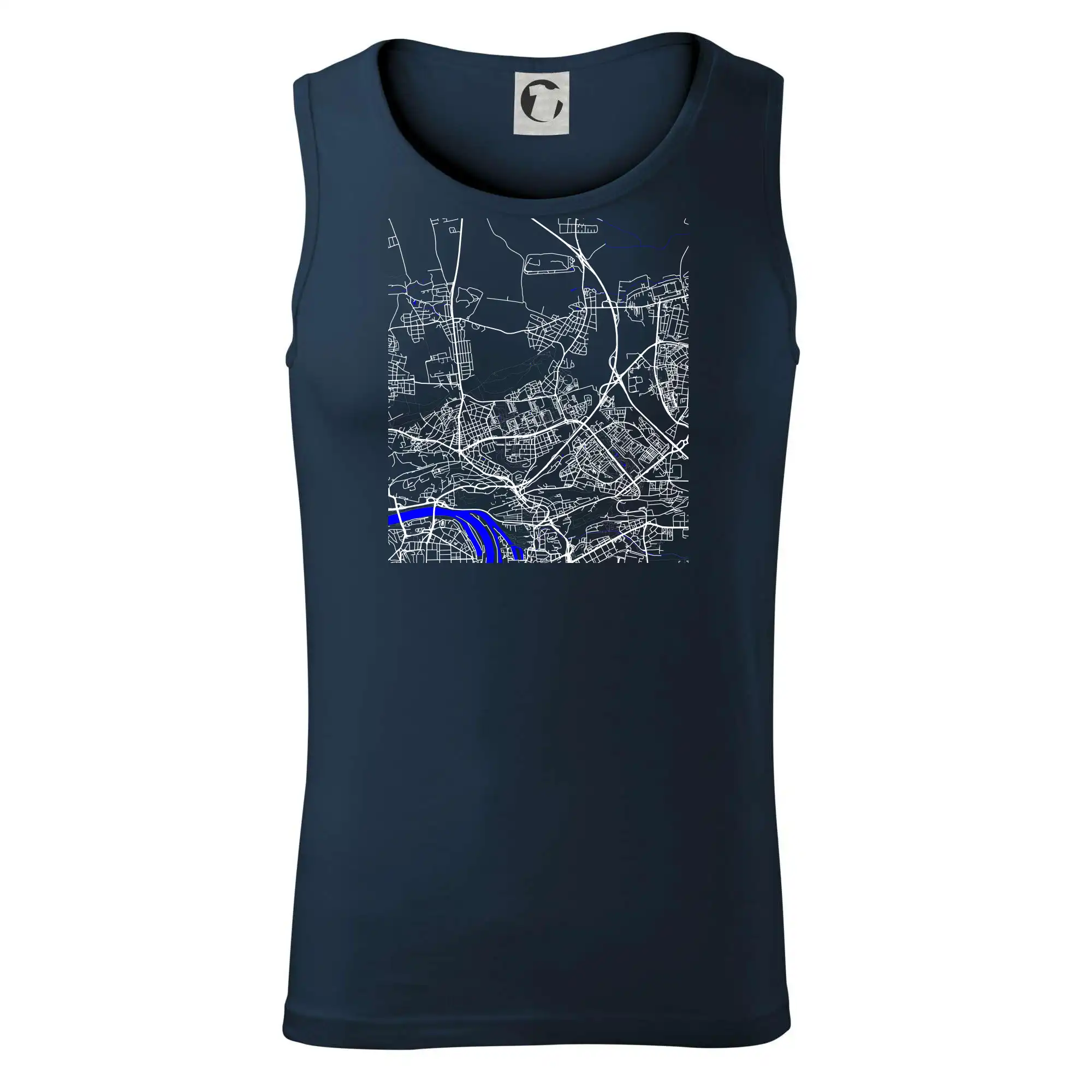 Praha 18200 - Mapa s vodními toky