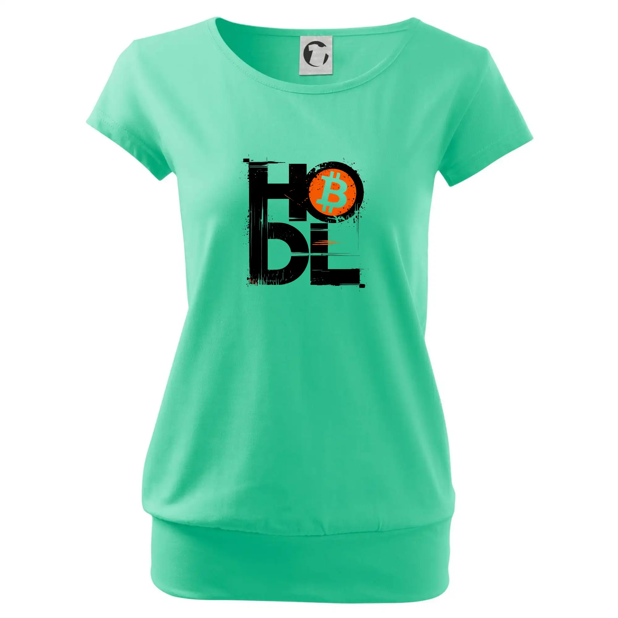 Hodl velký nápis a logo BTC