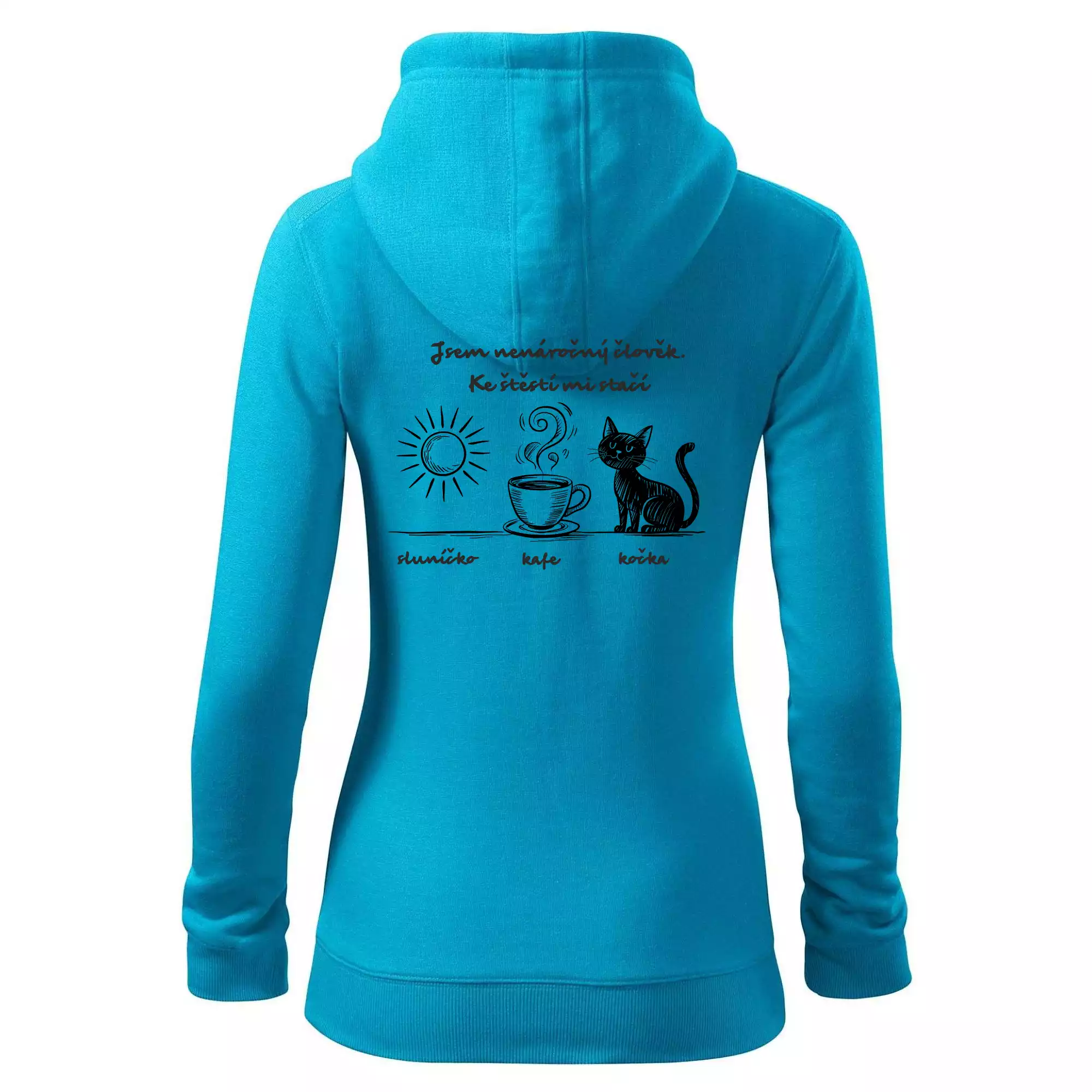 Jsem nenáročný člověk. Ke štěstí mi stačí sluníčko kafe kočka