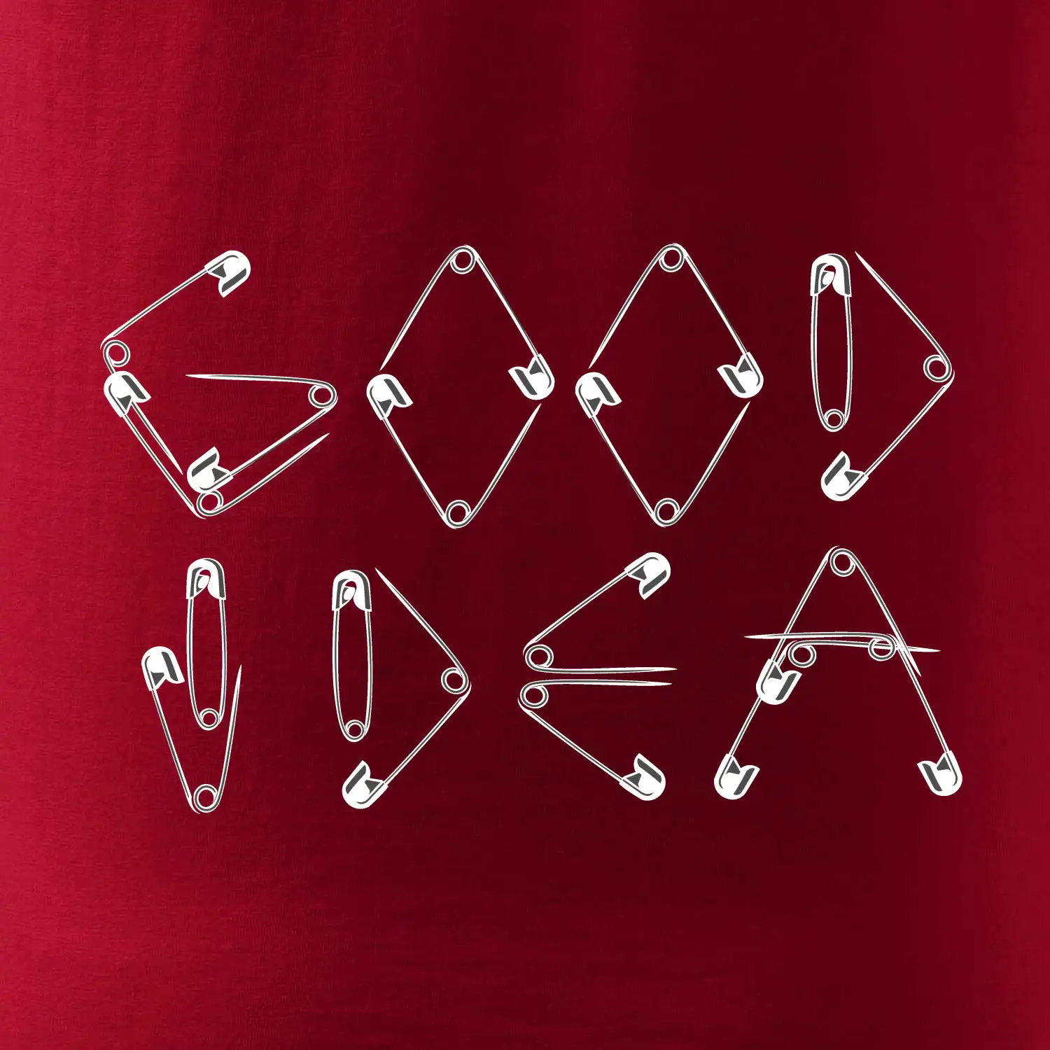 Good Idea nápis zavírací špendlík