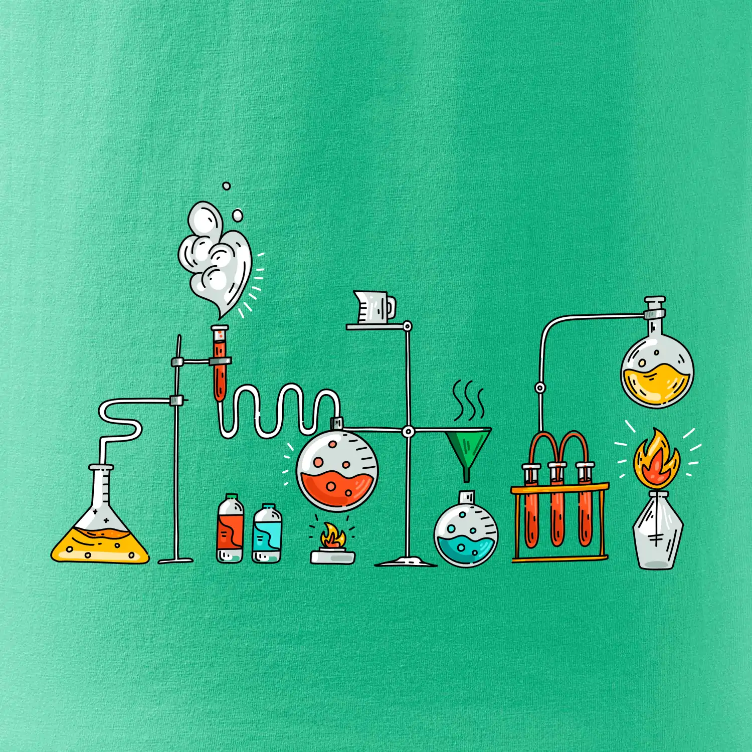 Chemická aparatura barevná