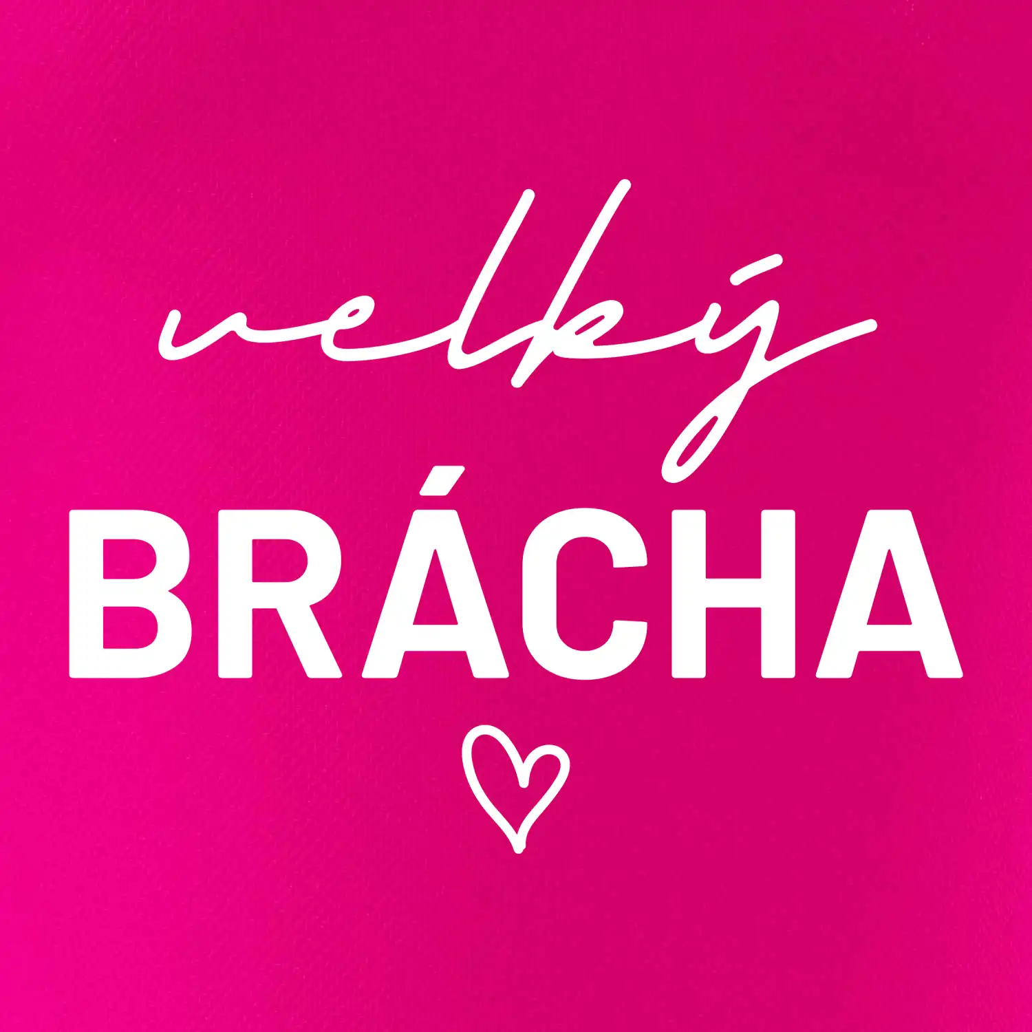 Velký brácha - nápis na prsou