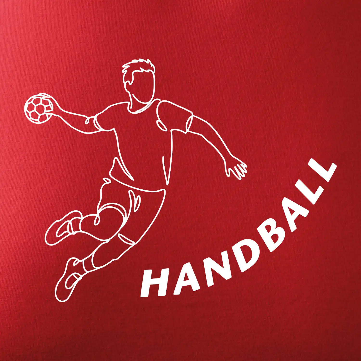 Handball nápis šikmo