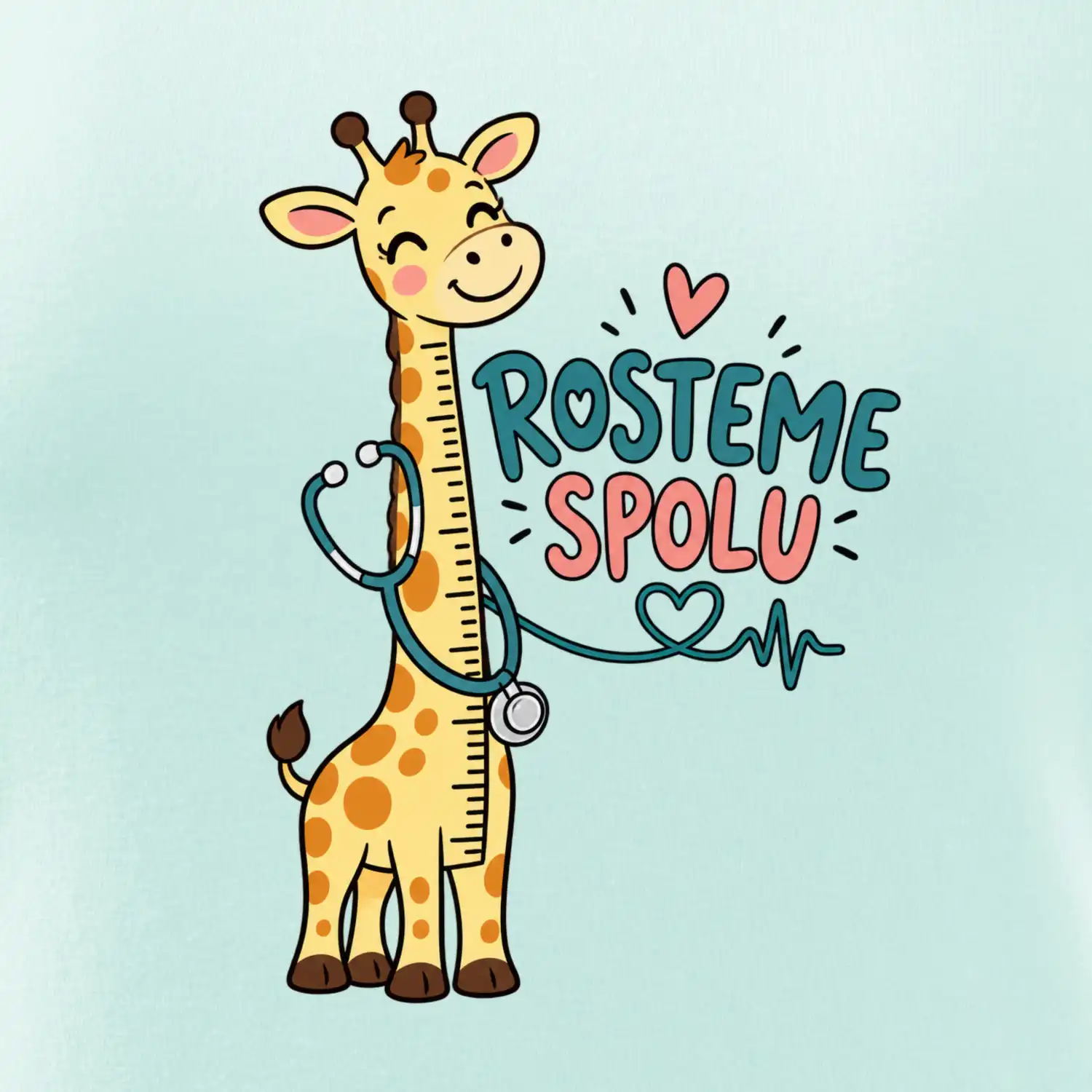 Rosteme spolu - žirafa se stetoskopem