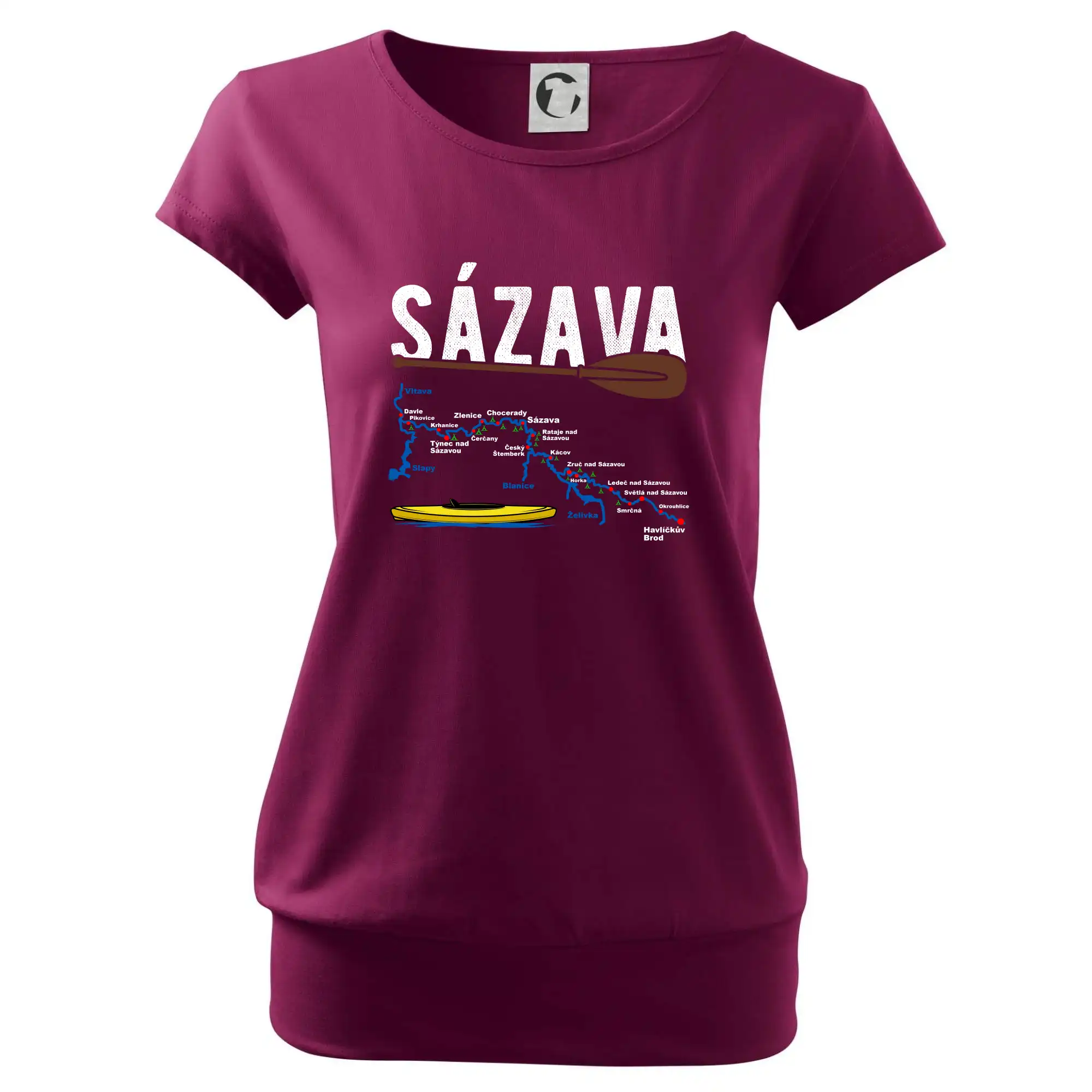 Mapa řeky Sázavy