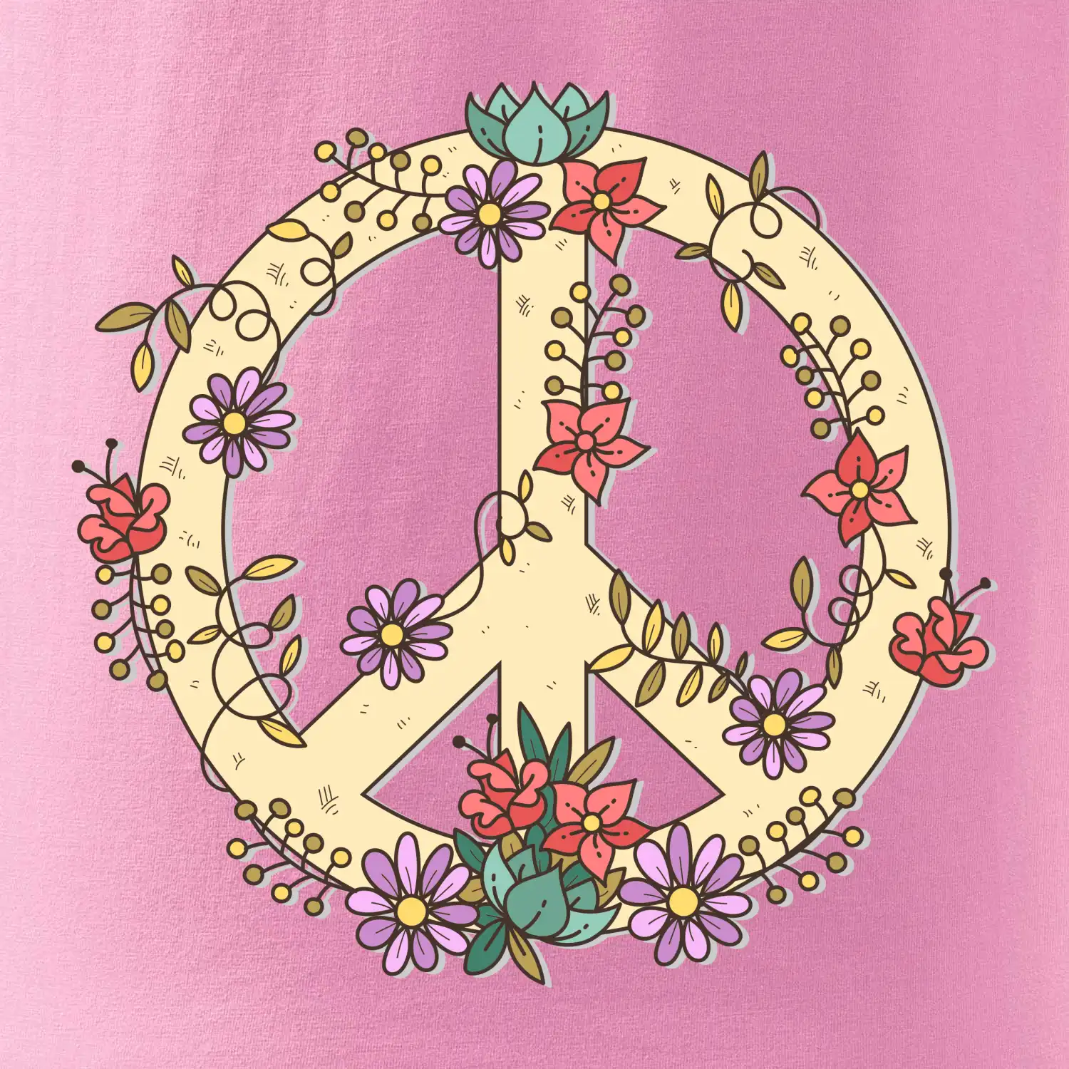 Peace symbol pískový