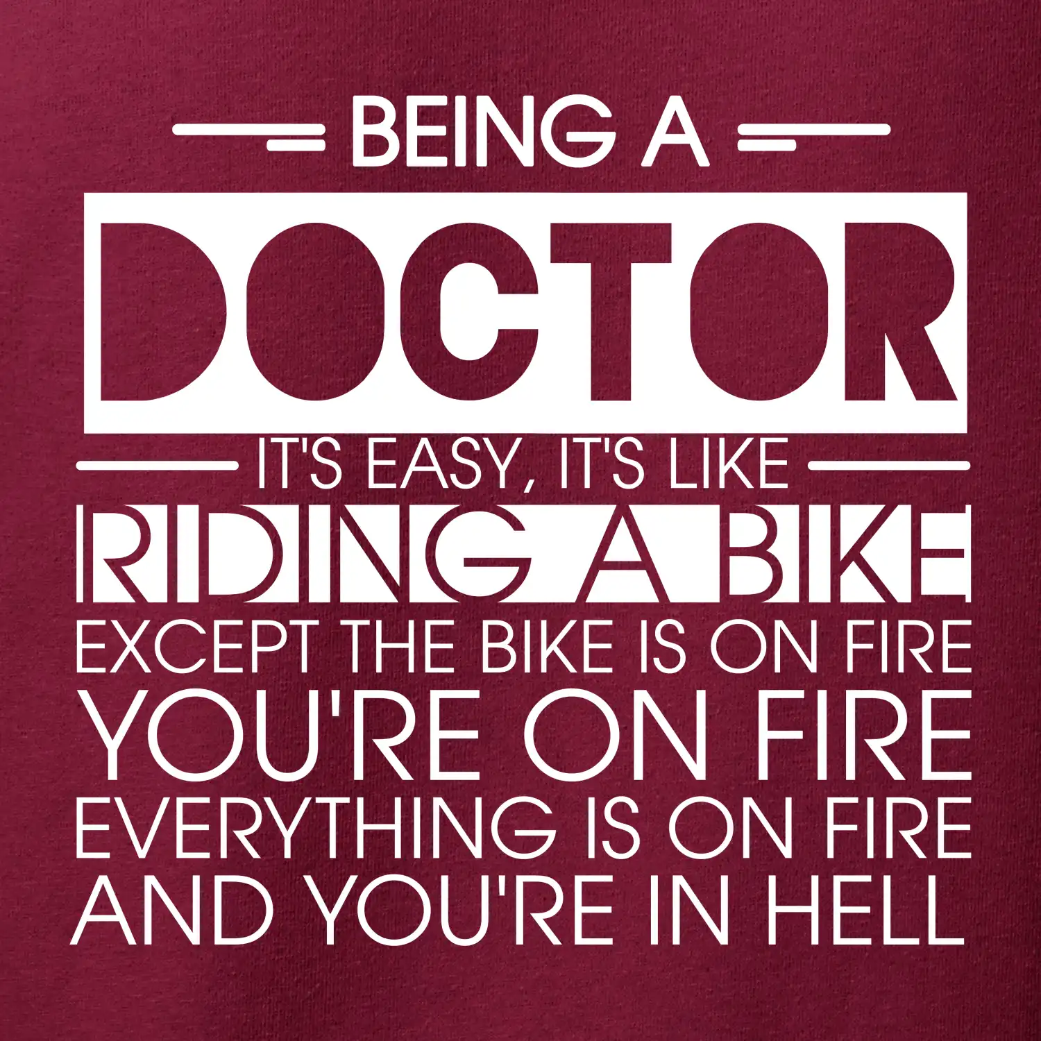 Being a doctor - bike